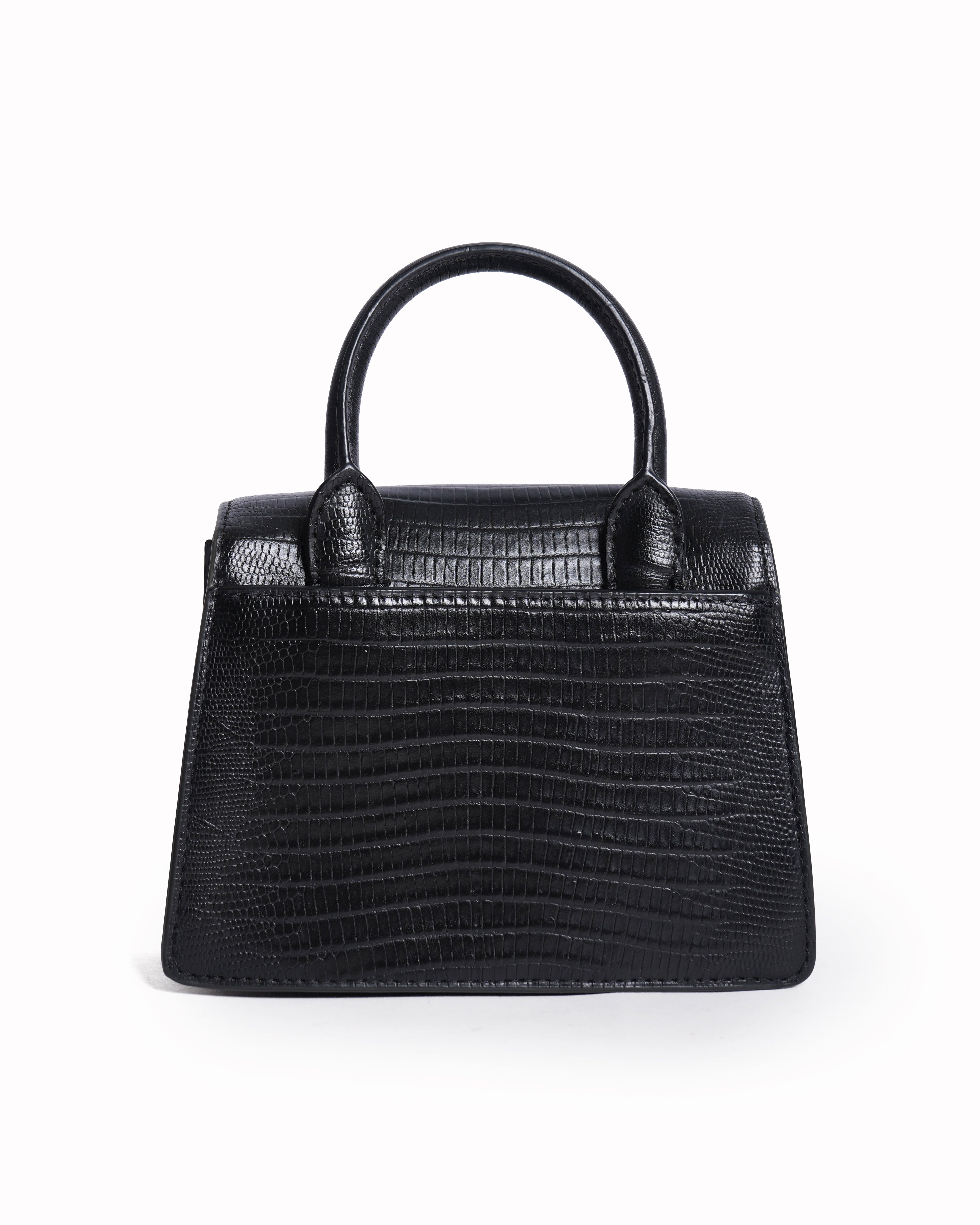 DKNY black embossed mini crossbody bag