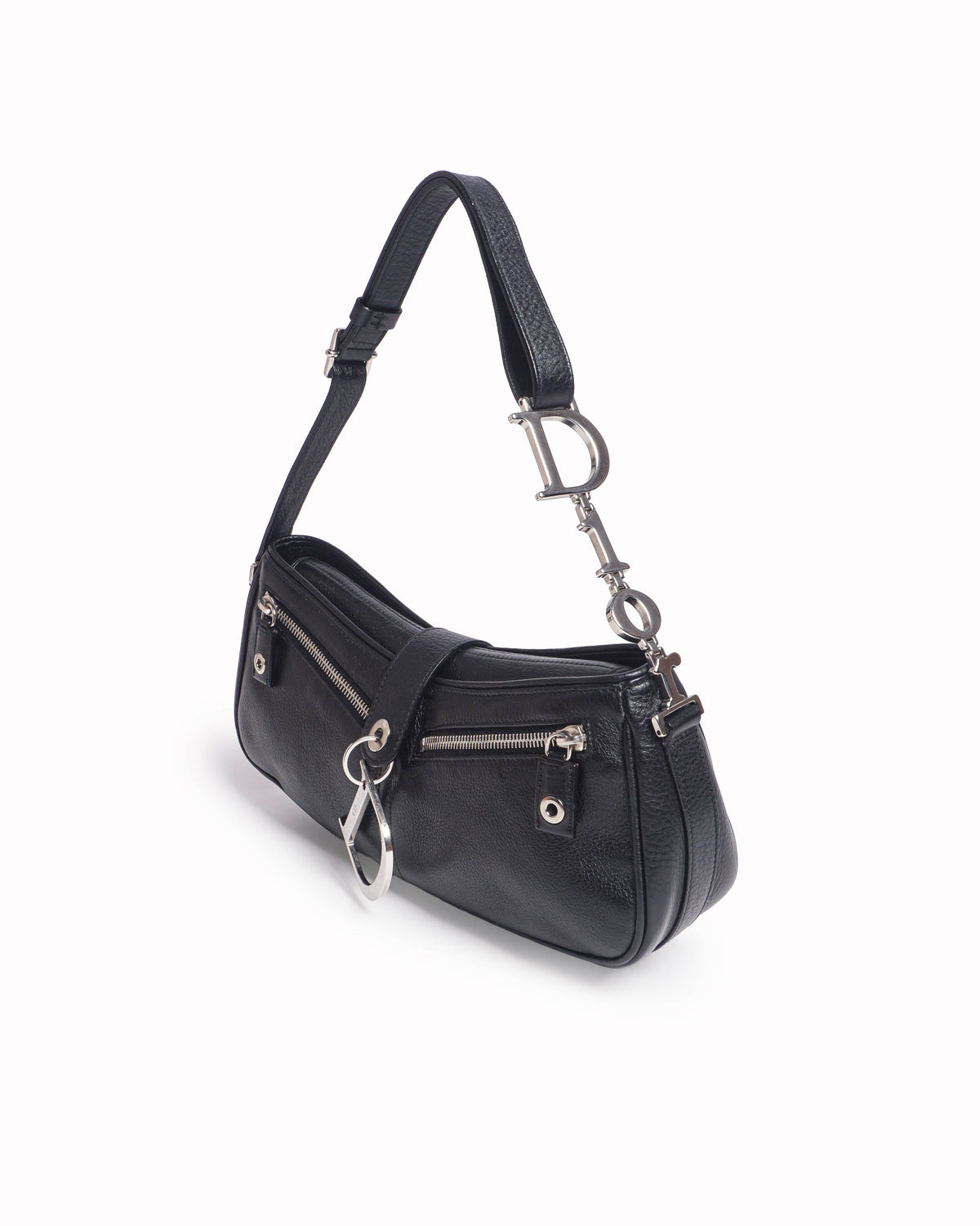 Christian Dior D-Charm Saddle Leather Shoulder Bag