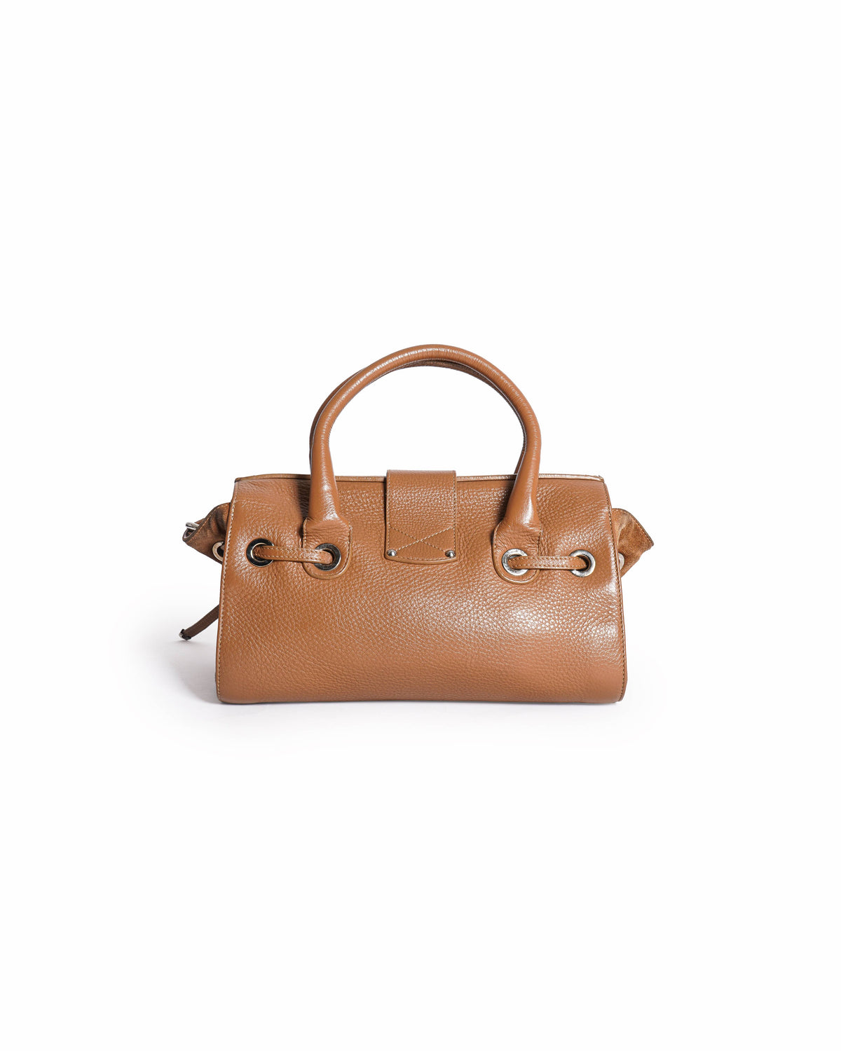 Jimmy Choo Rosalie Small Tan Pebbled Leather Satchel Bag