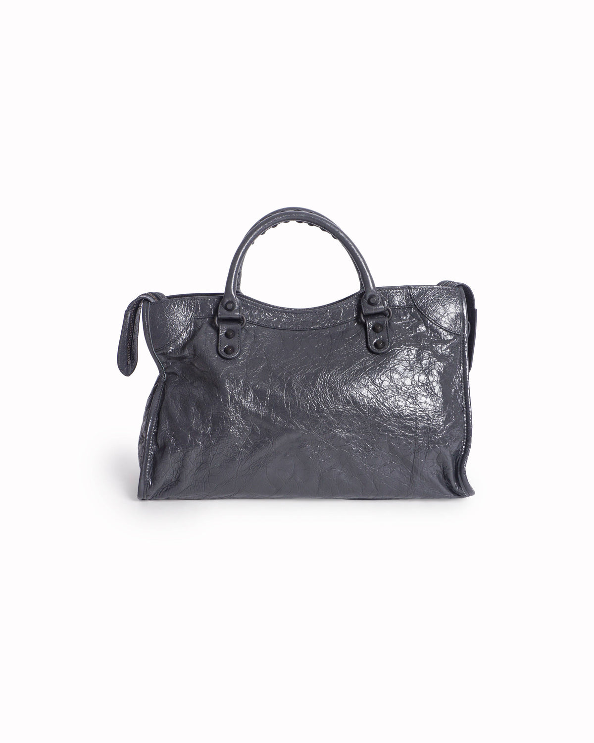 Balenciaga Gris Tarmac Lambskin Leather City Bag