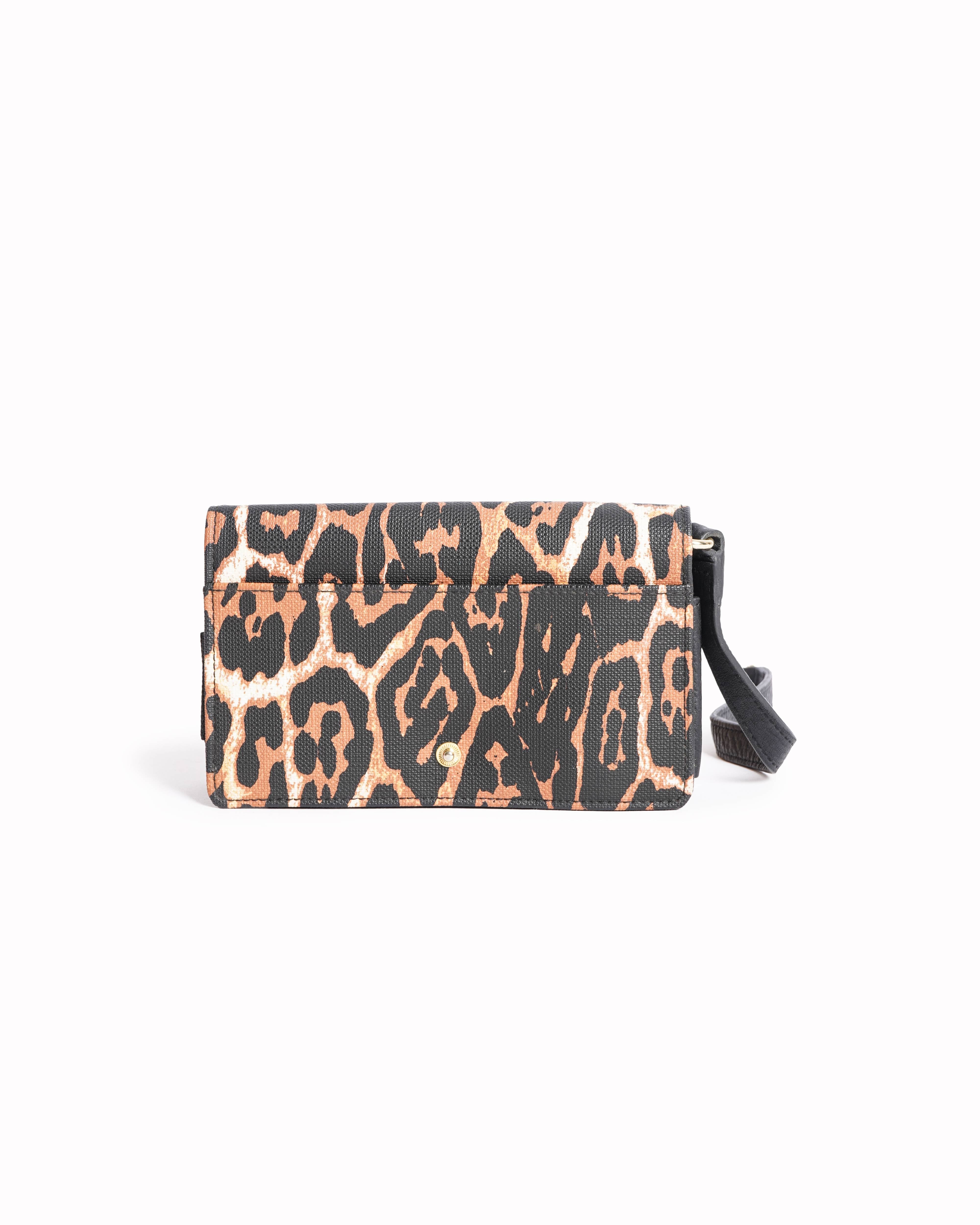 Juicy Couture
mobile wallet card case with a leopard print