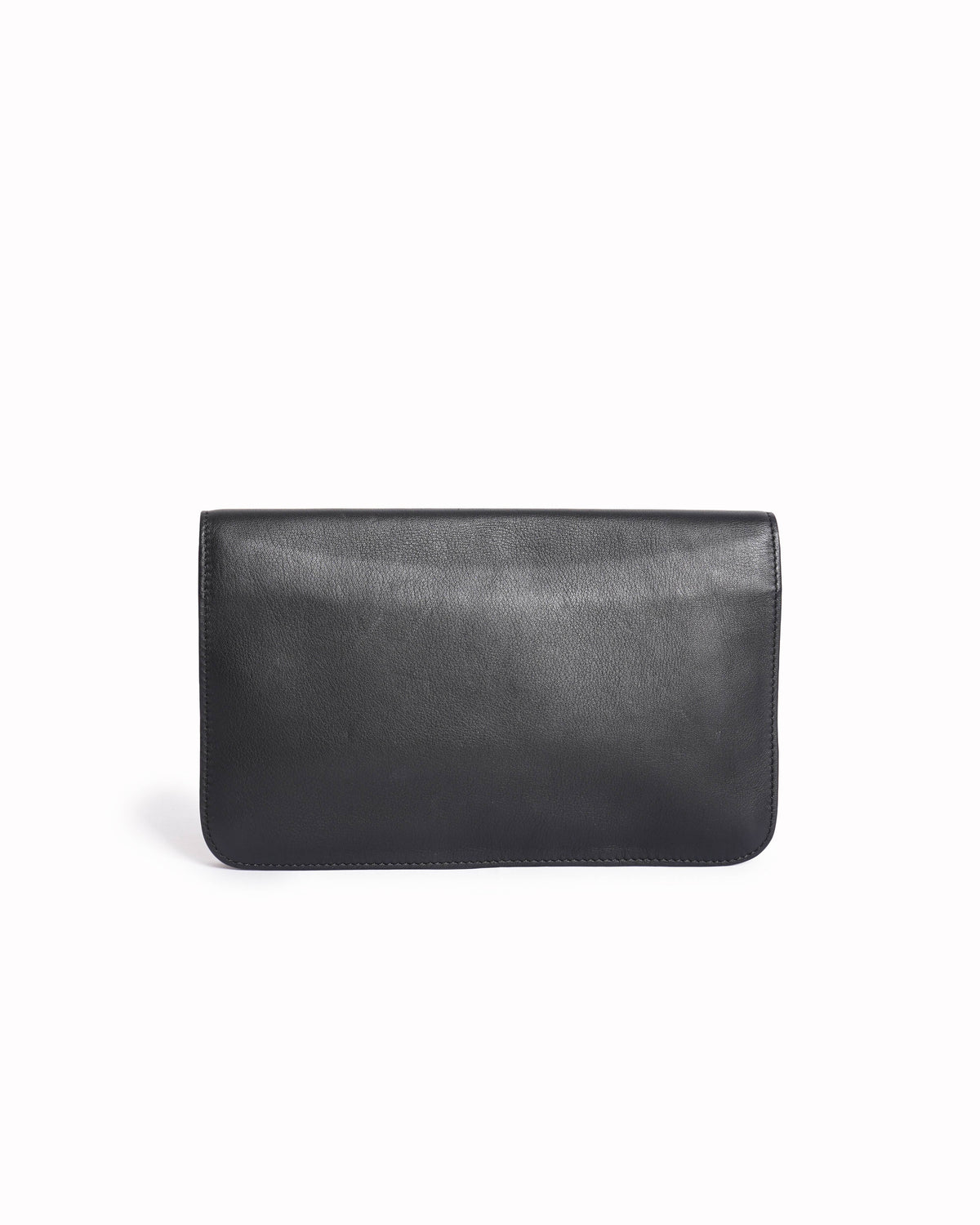 Fendi 
Black Leather 2 Jours Envelope Clutch