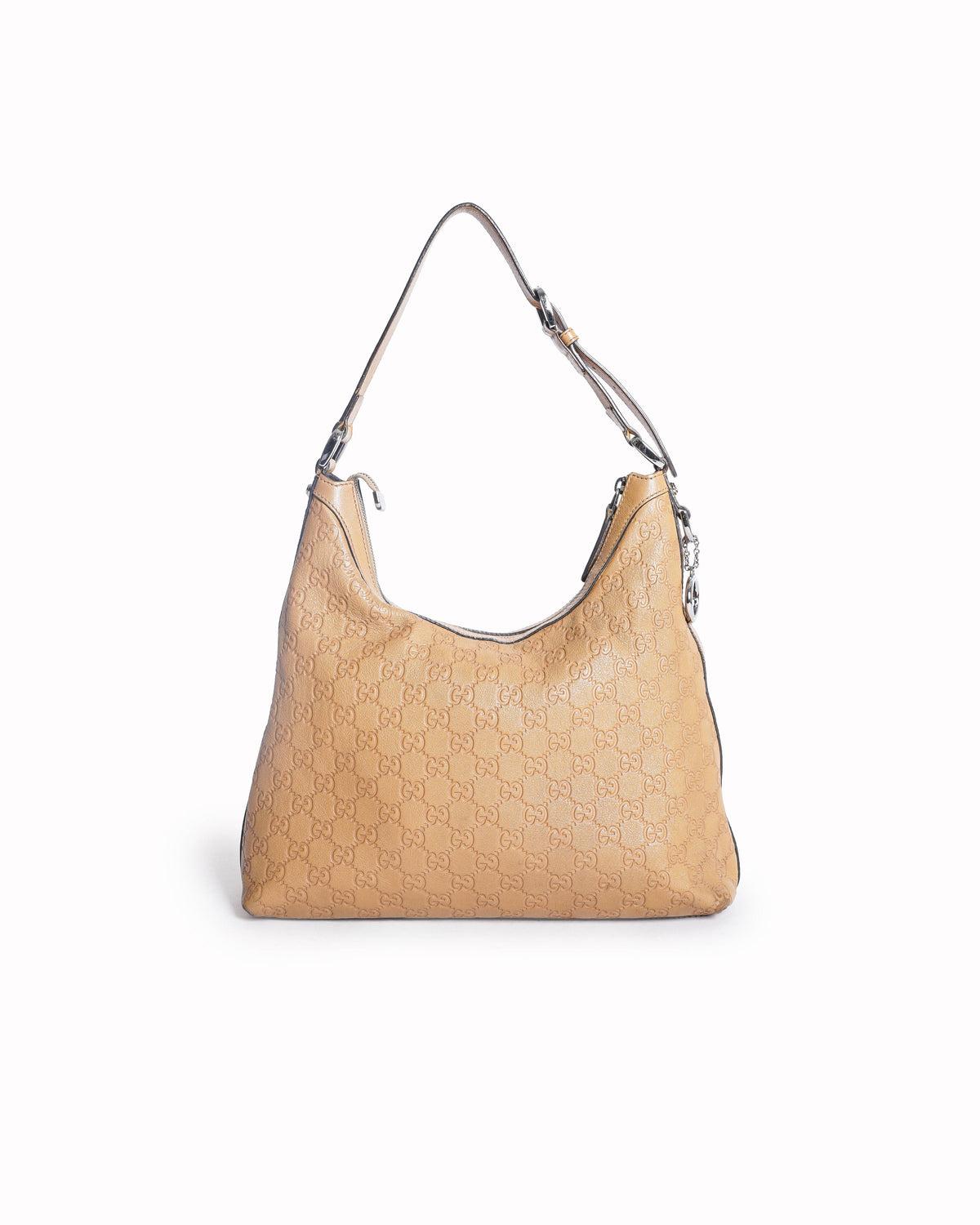 Gucci Guccissima Hobo Bag in Tan Leather