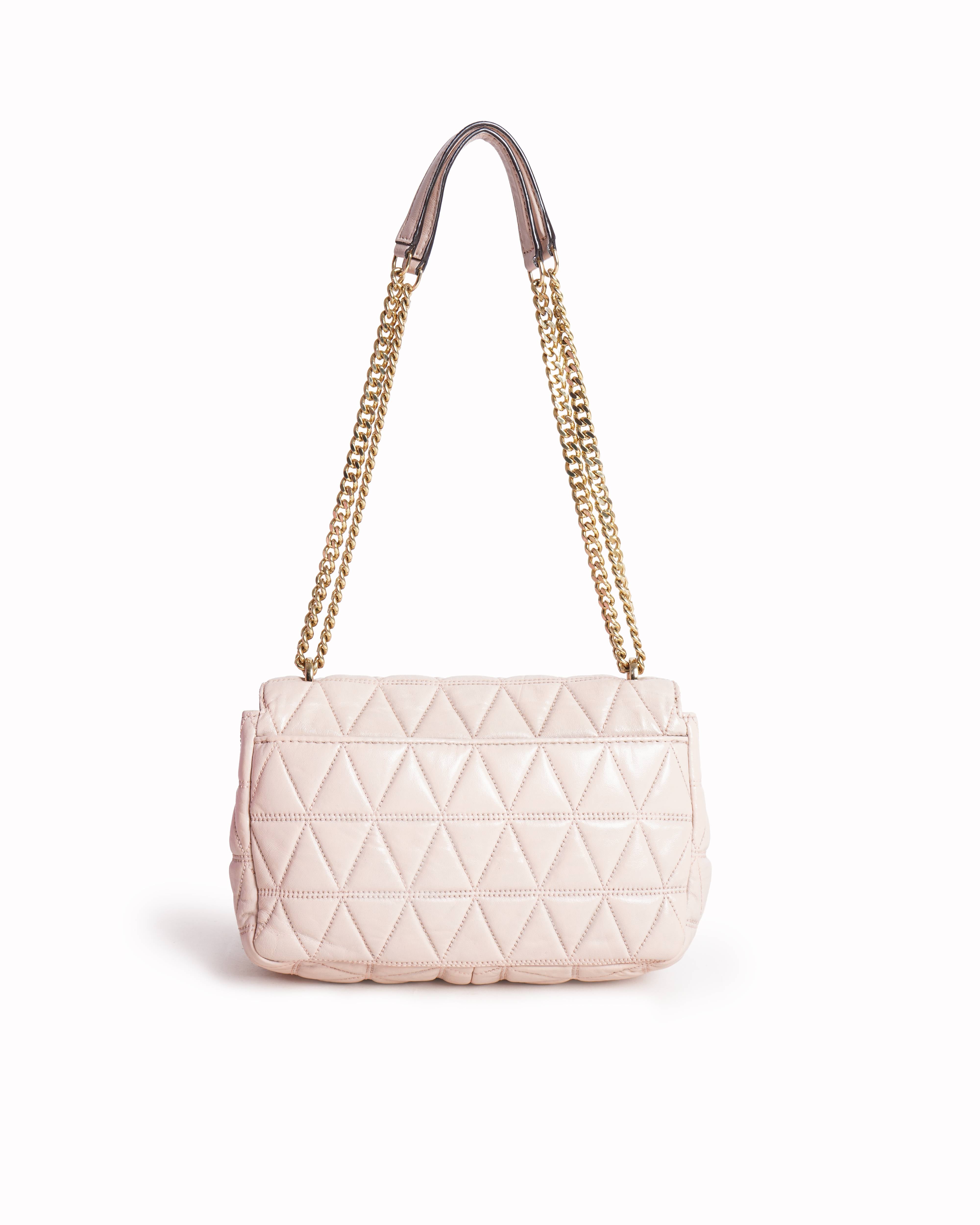 Michael Kors pink quilted shoulder bag