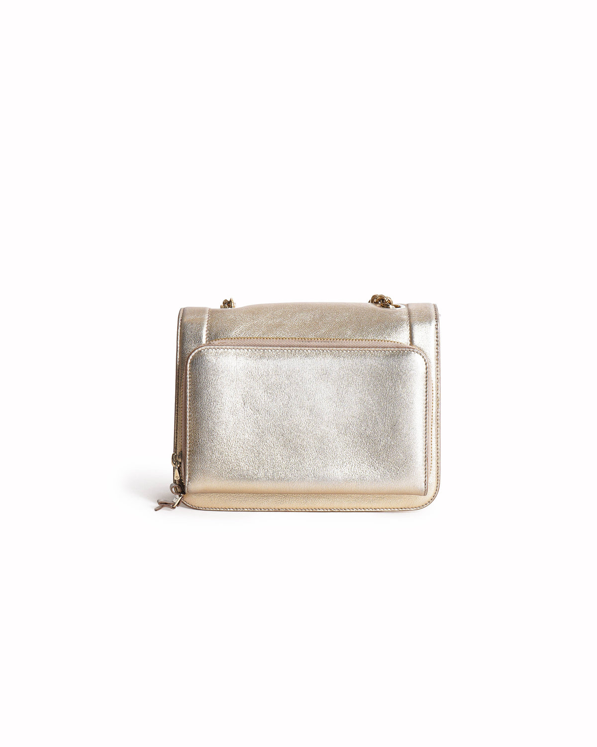 Salvatore Ferragamo Vara Bow Crossbody Flap Bag In Gold Tone