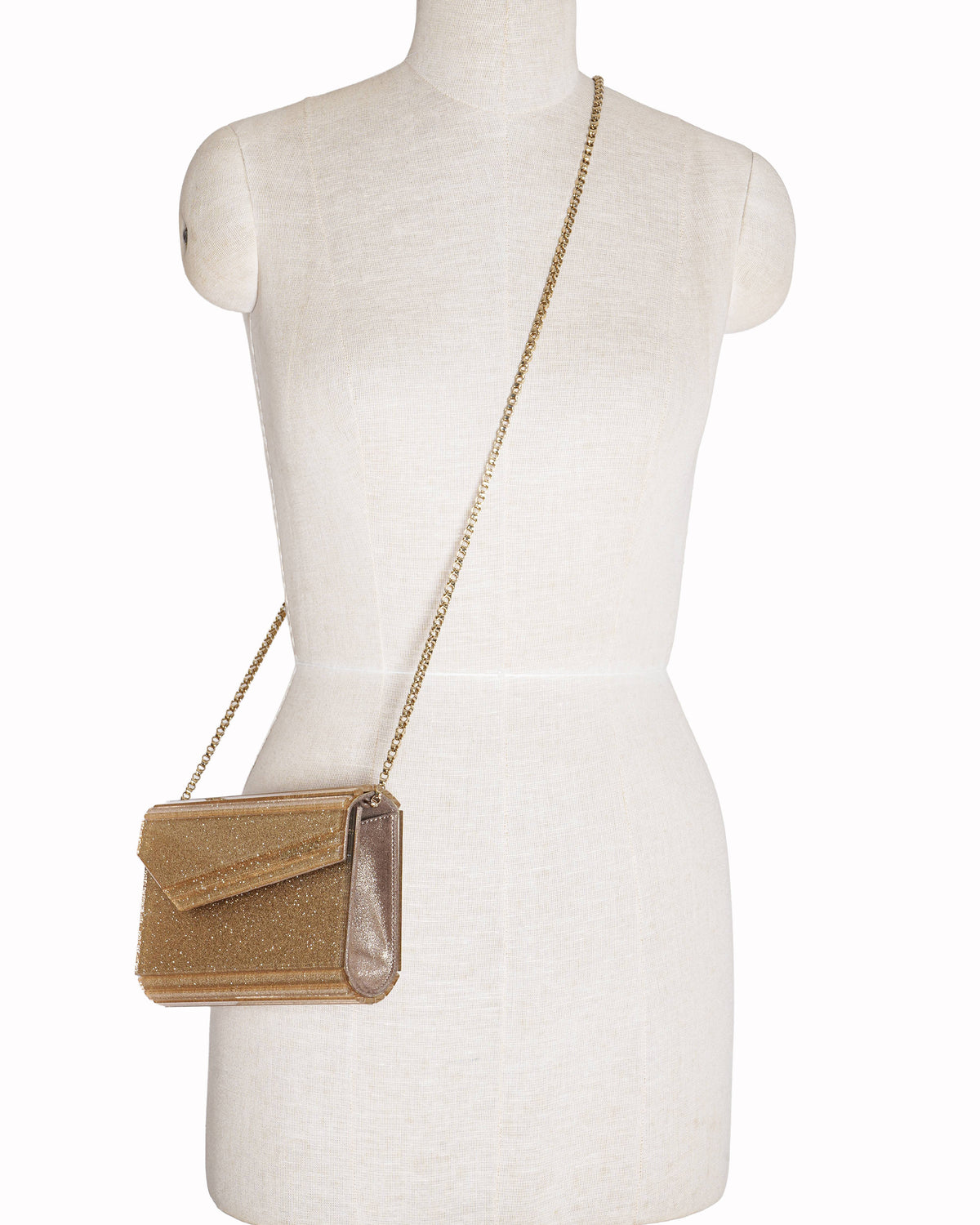 Jimmy Choo Acrylic Glitter Crossbody Bag