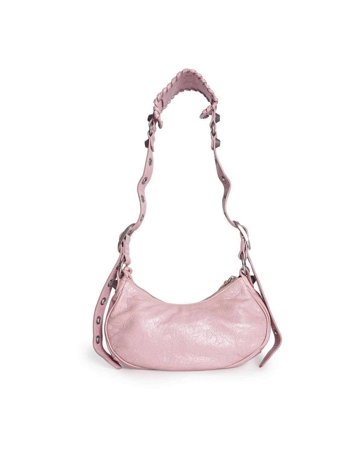 Balenciaga Pink Leather Mini Le Cagole Shoulder Bag