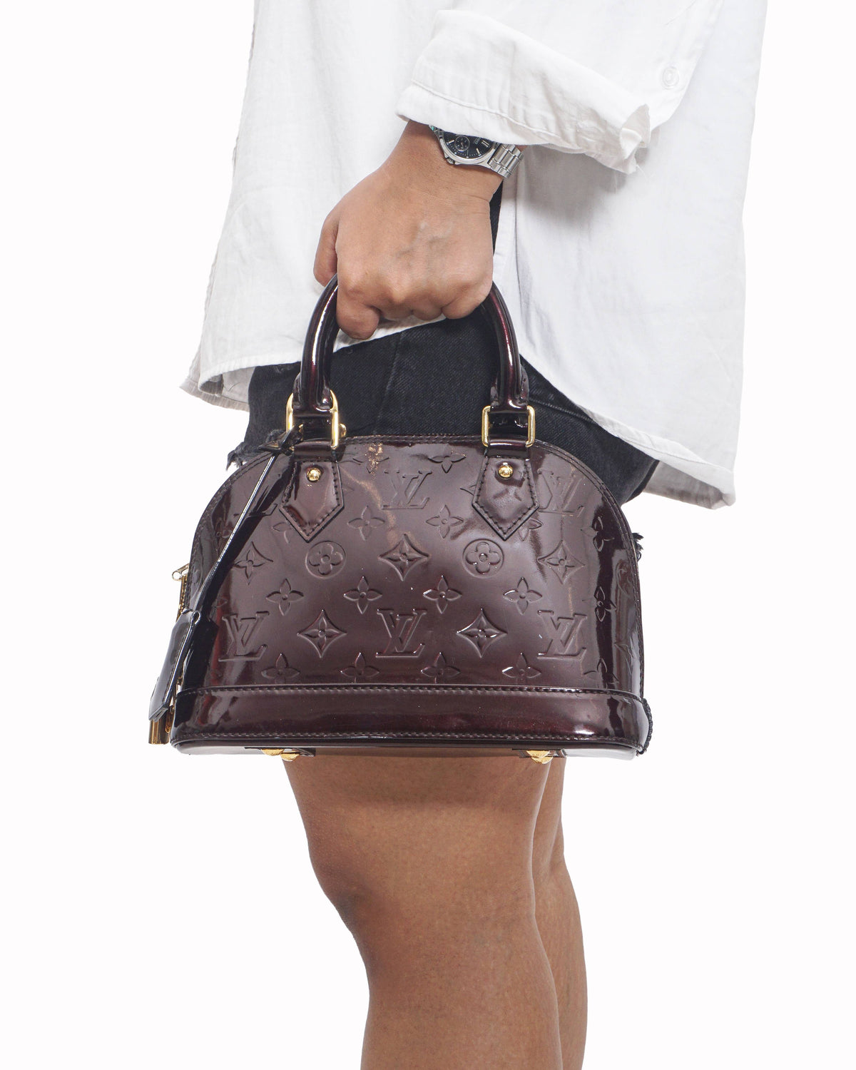 Louis Vuitton Amarante Monogram Vernis Alma BB Bag