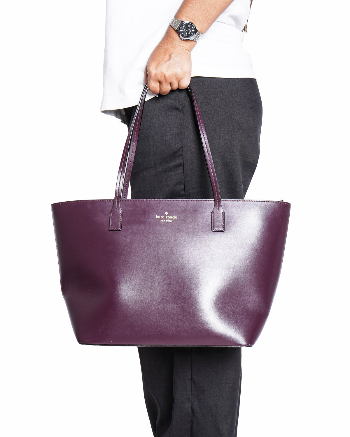 Kate Spade Burgundy Leather Janie Tote