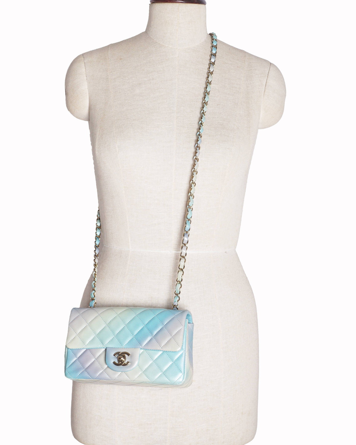 Chanel Mini Rectangular Flap Iridescent Ombre Lambskin