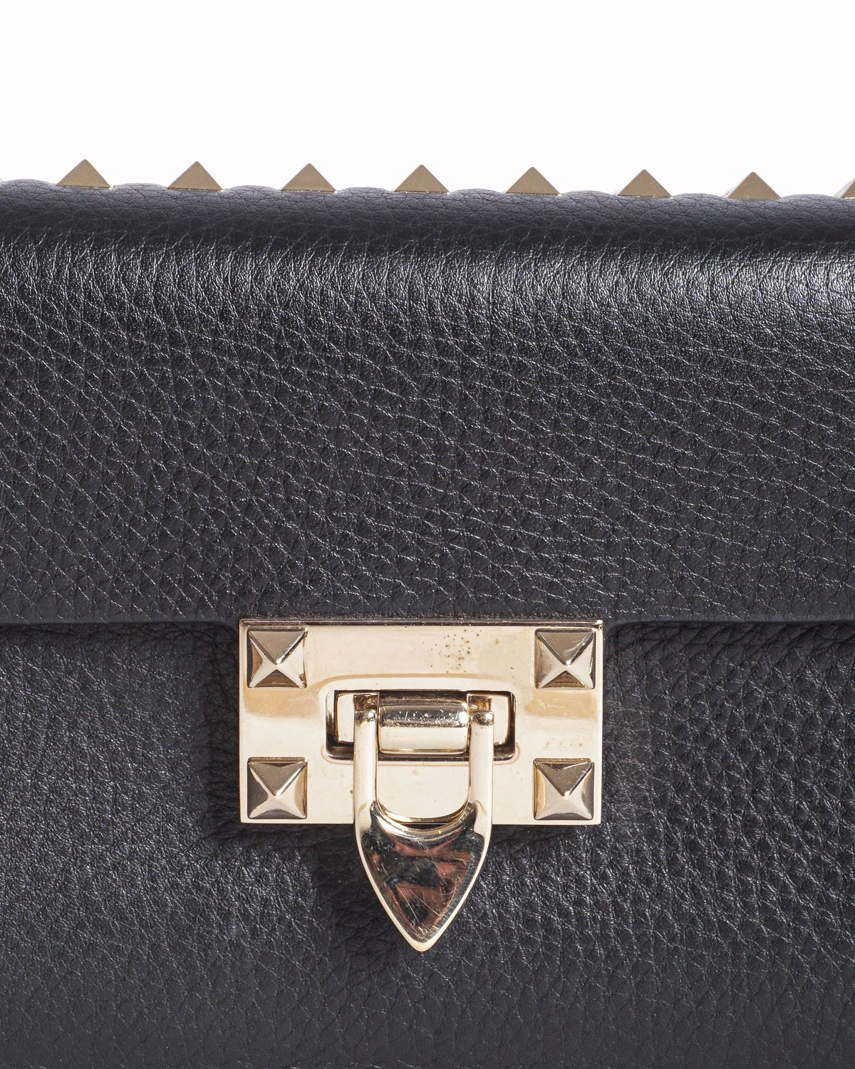 Valentino Garavani Black Leather Micro Rockstud Crossbody Bag