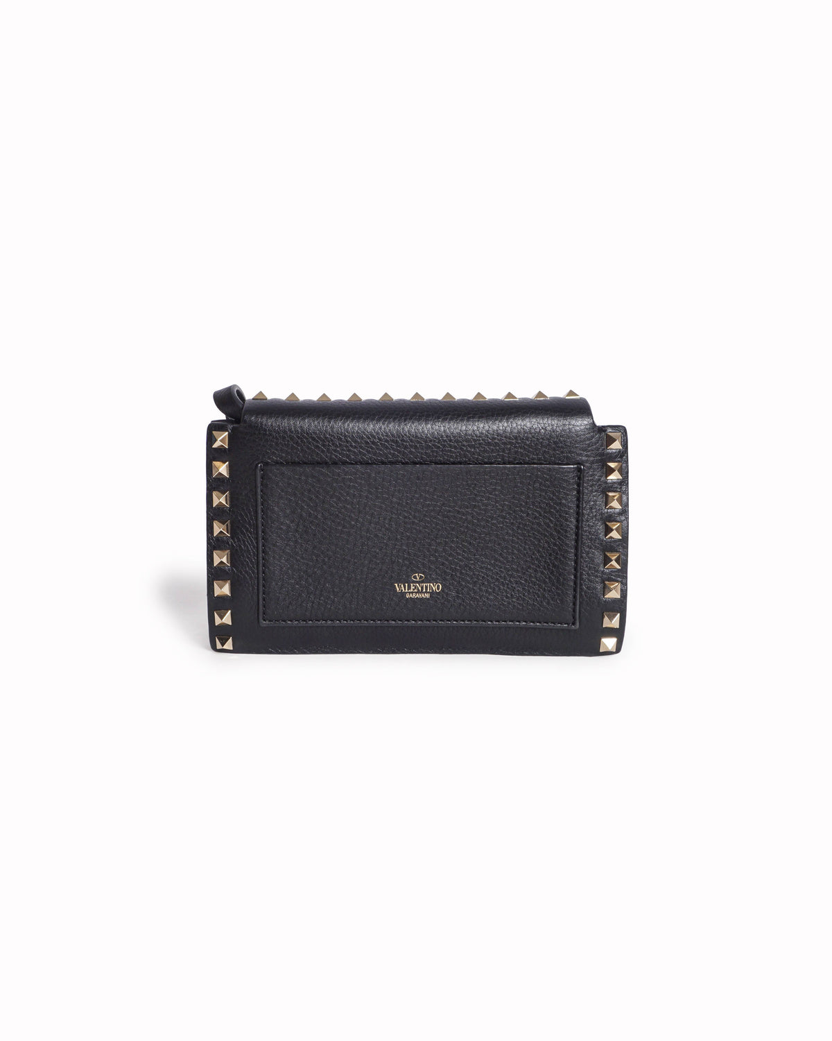 Valentino Garavani Black Leather Micro Rockstud Crossbody Bag