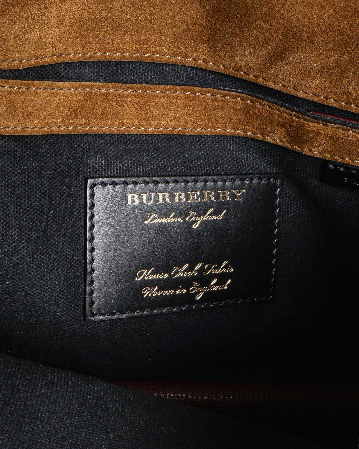 Burberry House Check Burgundy Leather Macken Crossbody Bag