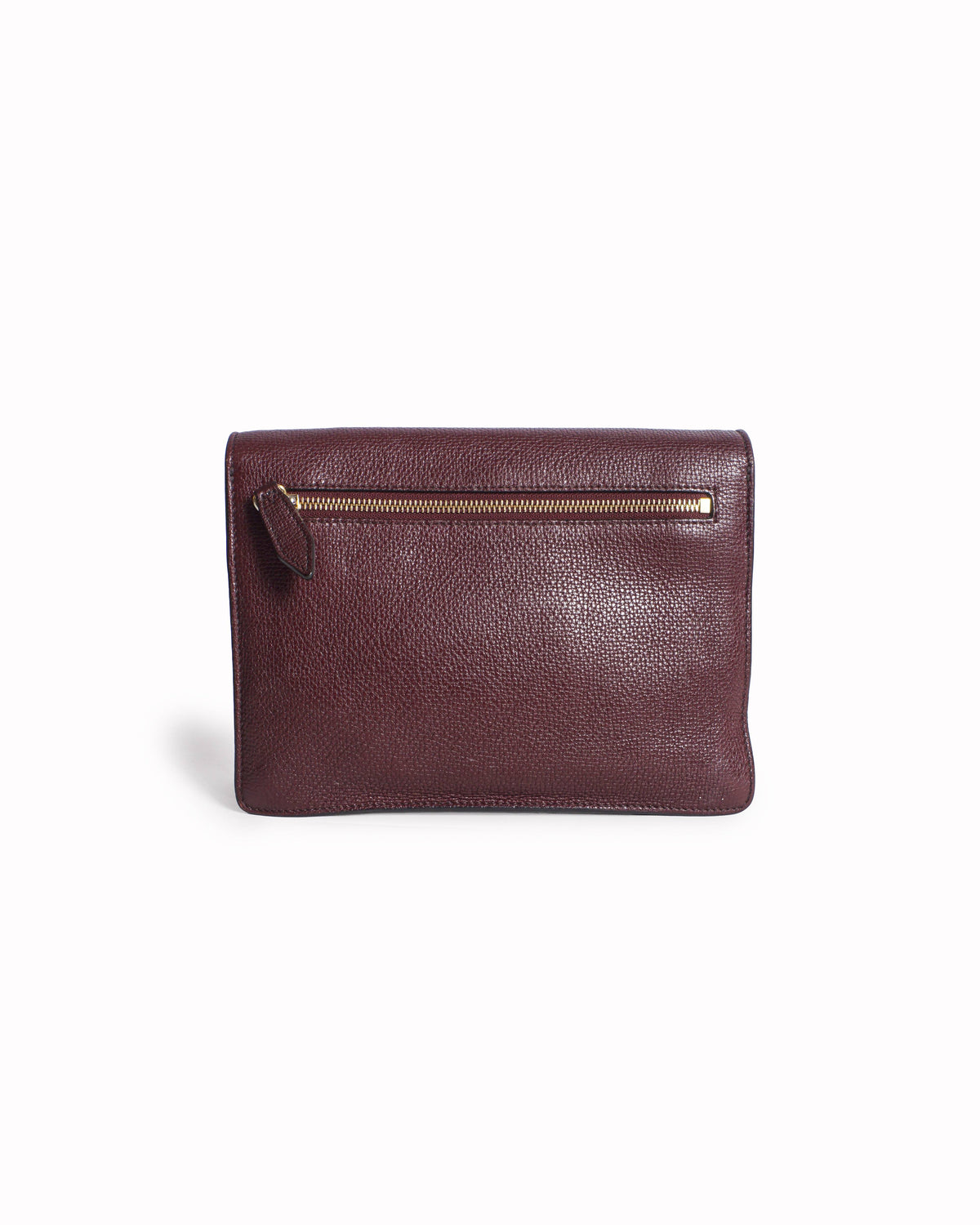 Burberry House Check Burgundy Leather Macken Crossbody Bag