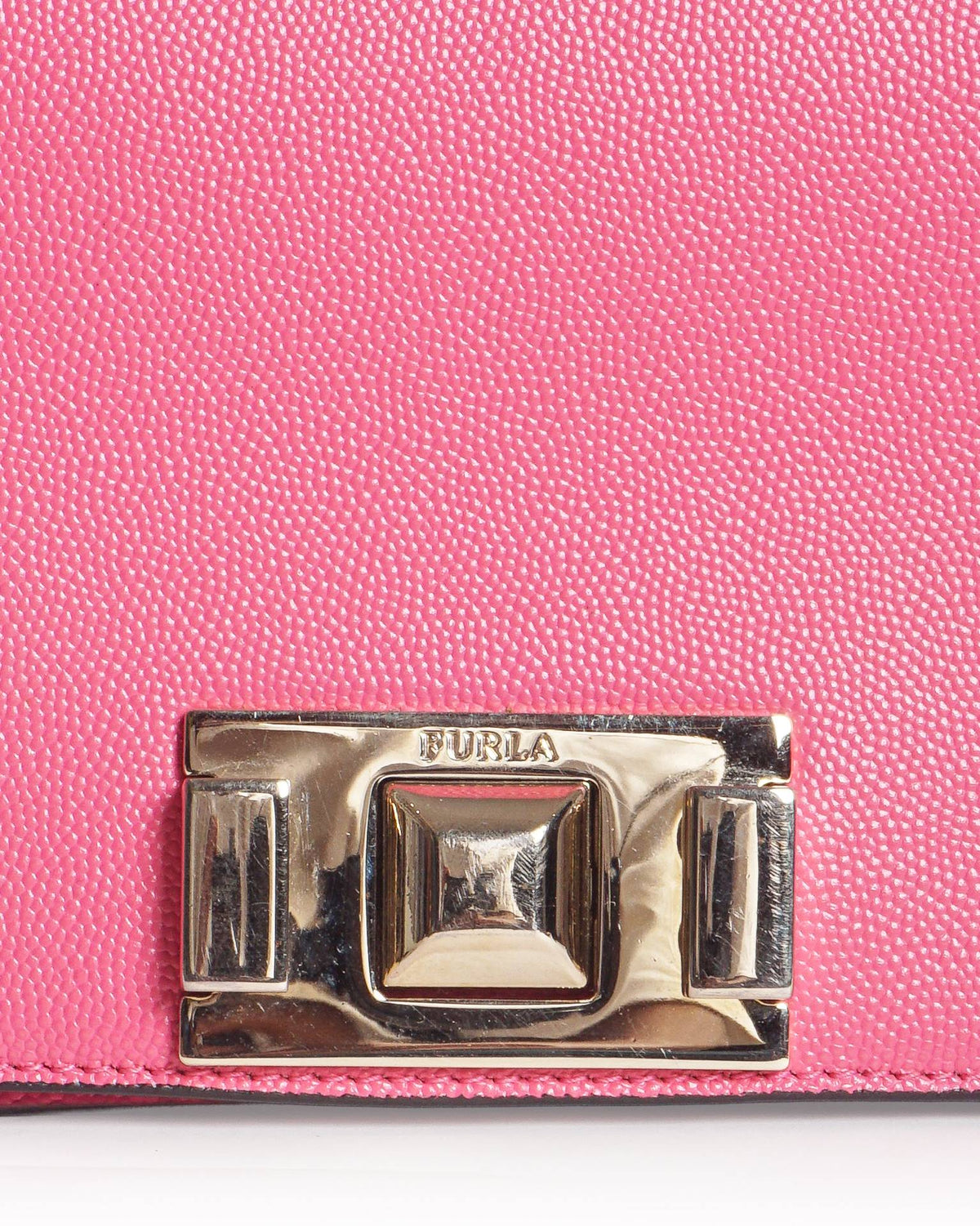 Furla Fuchsia Pink Leather Mimì Large Flap Crossbody Bag