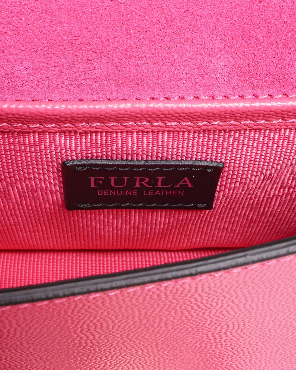 Furla Fuchsia Pink Leather Mimì Large Flap Crossbody Bag
