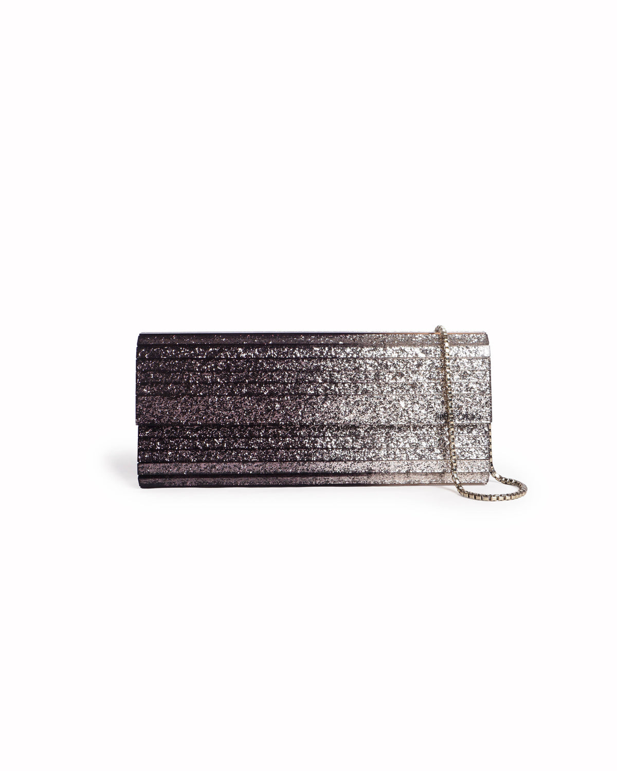 Jimmy Choo Purple and Silver Ombré Glitter Sweetie Clutch