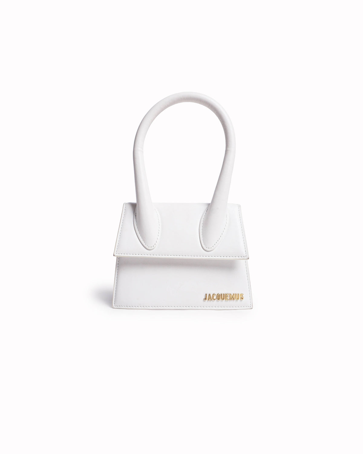 Jacquemus Le Chiquito Moyen White Leather Top Handle Bag