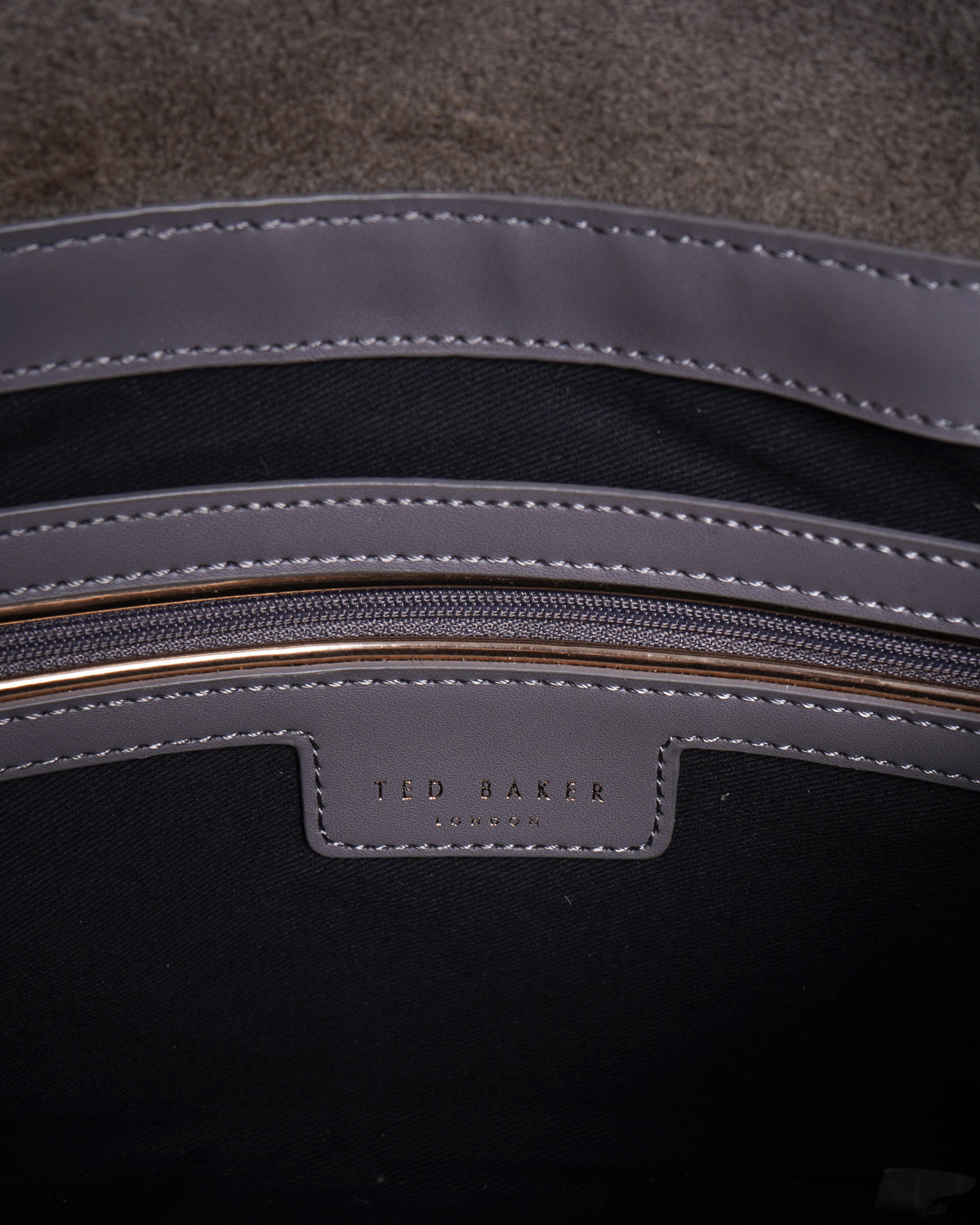 Ted Baker pebbled leather crossbody bag in grey
