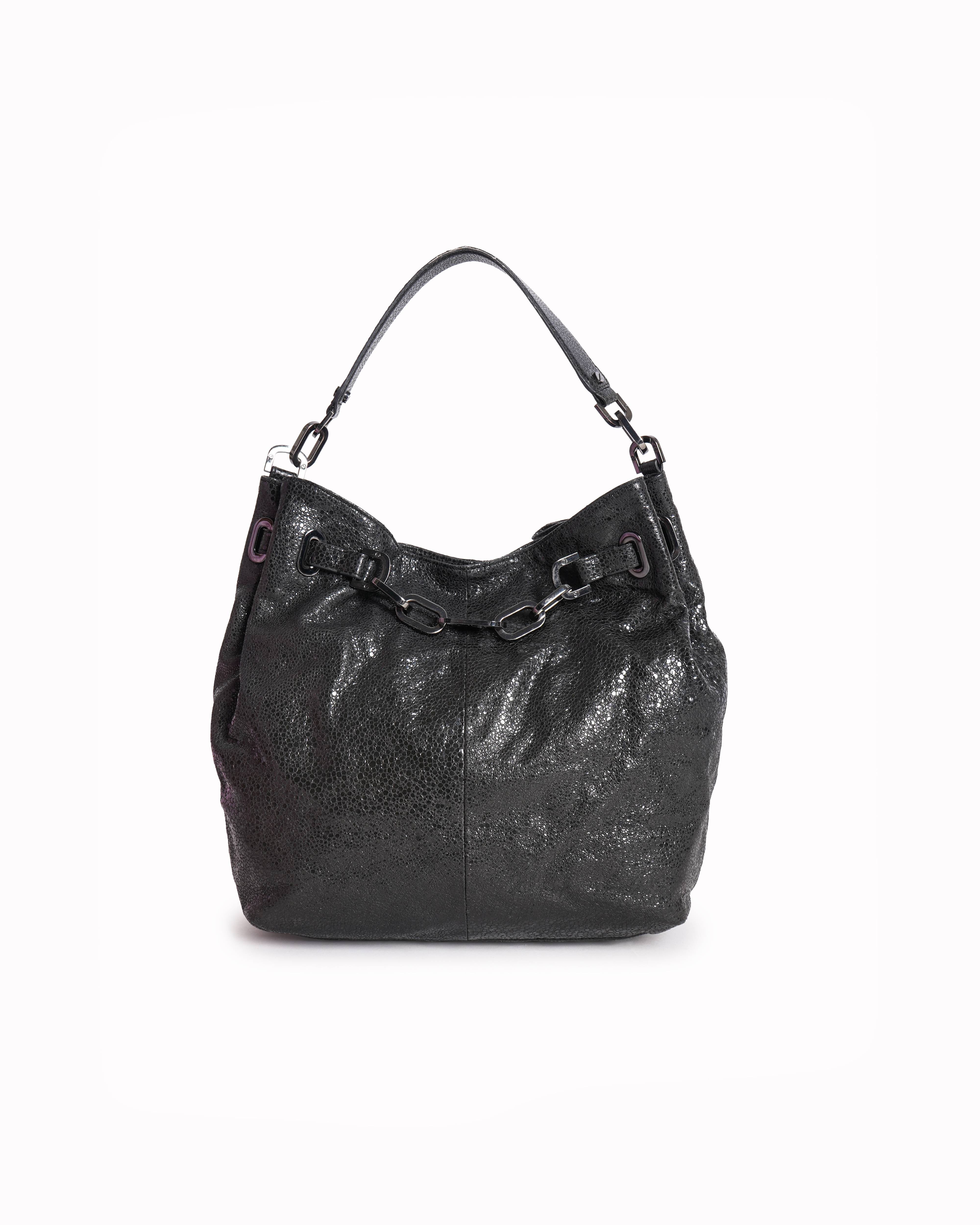 Tory Burch Large Natalya Hobo Black