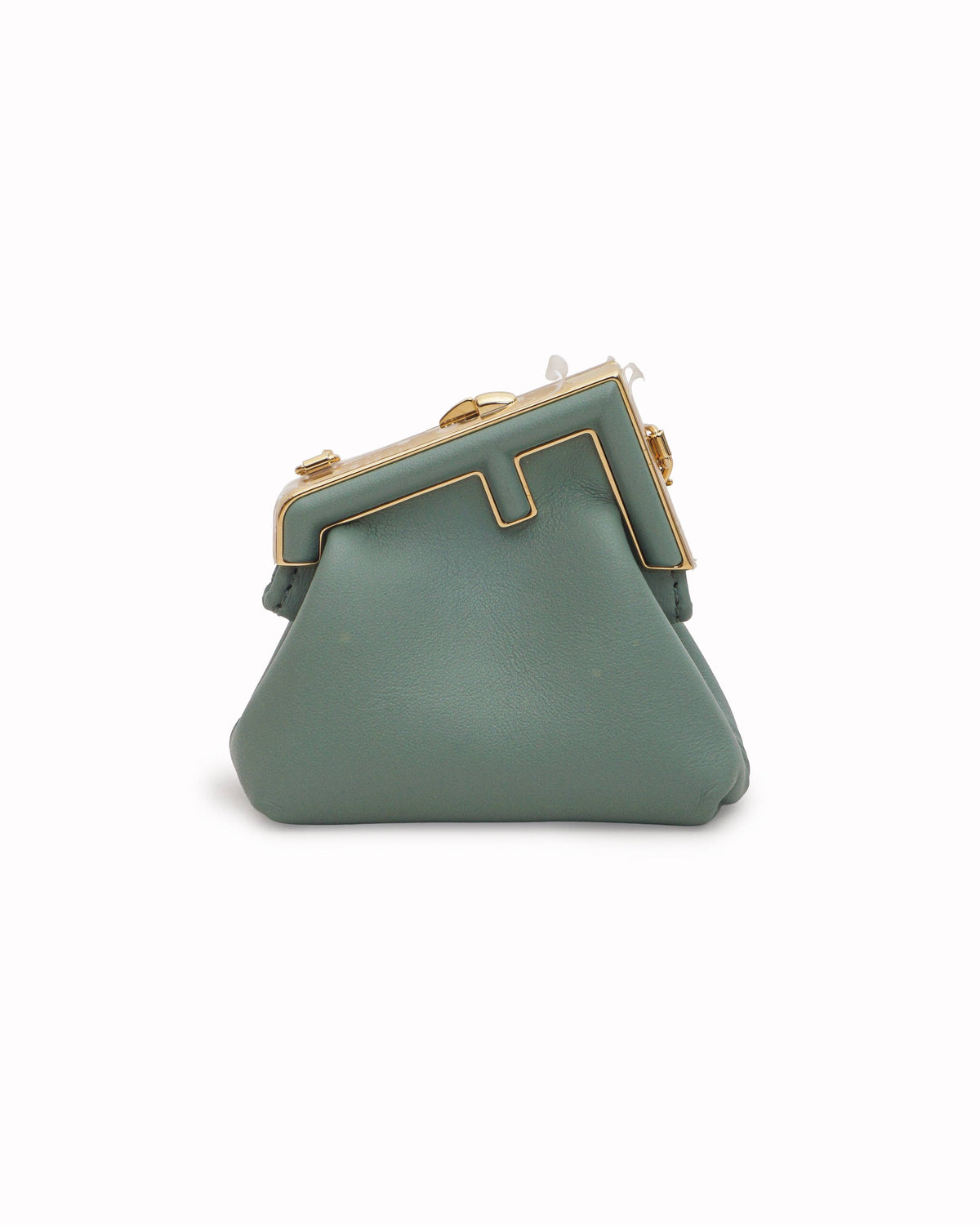 Fendi First Sage Green Leather Nano Charm Bag