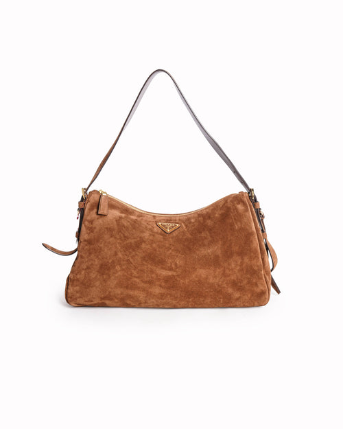Prada 
Aimée medium suede shoulder bag