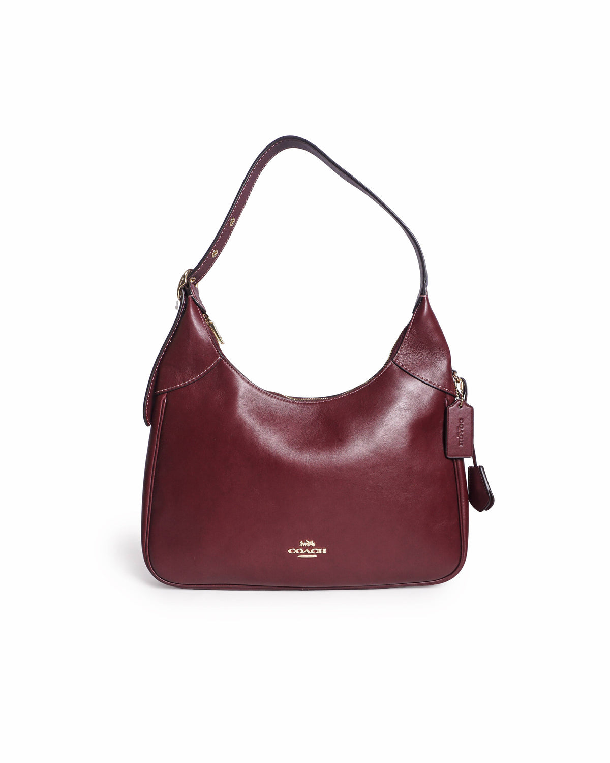 Coach Maroon Leather Ella Shoulder Bag