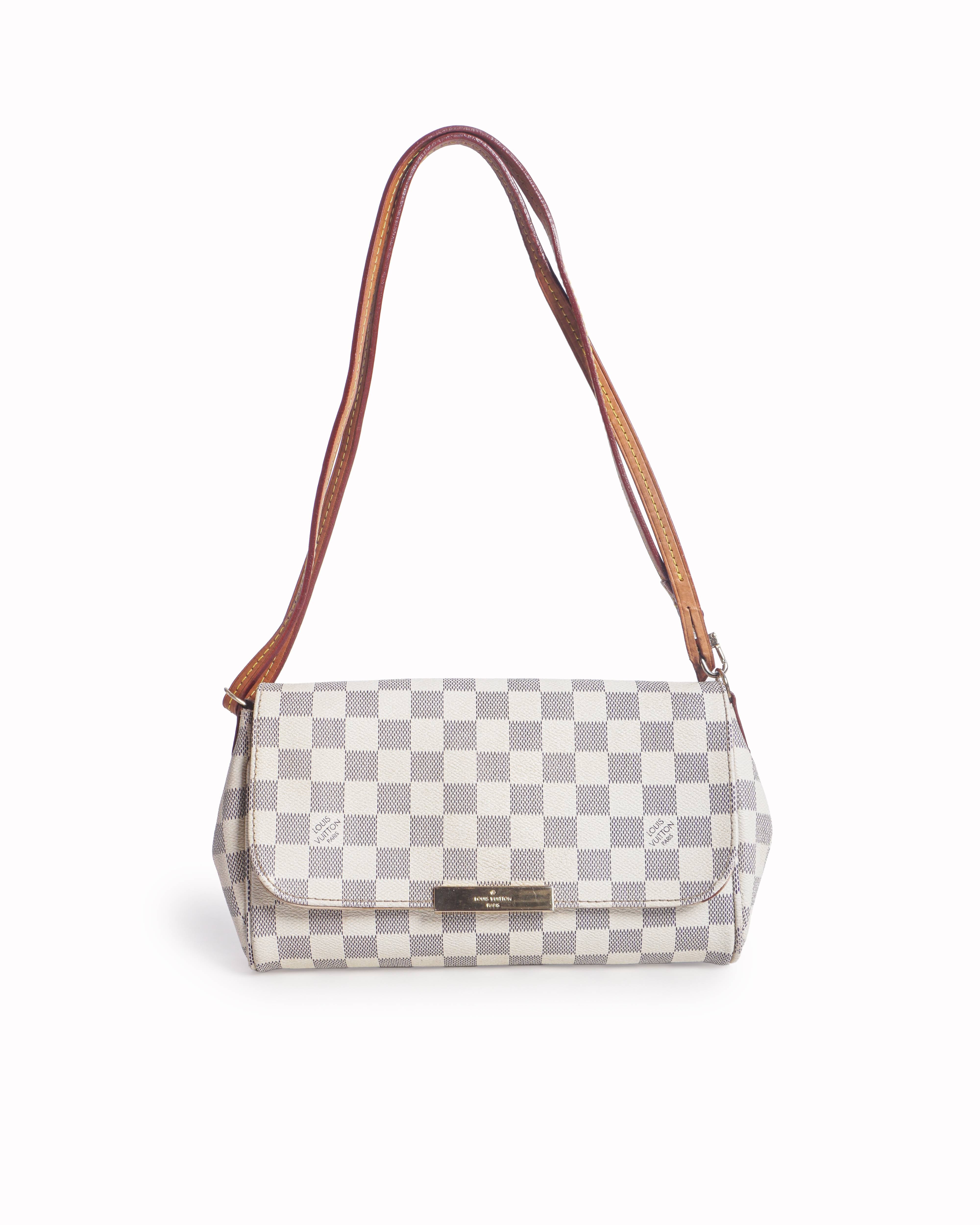 Louis Vuitton Favorite MM Damier Azur Canvas Crossbody Bag