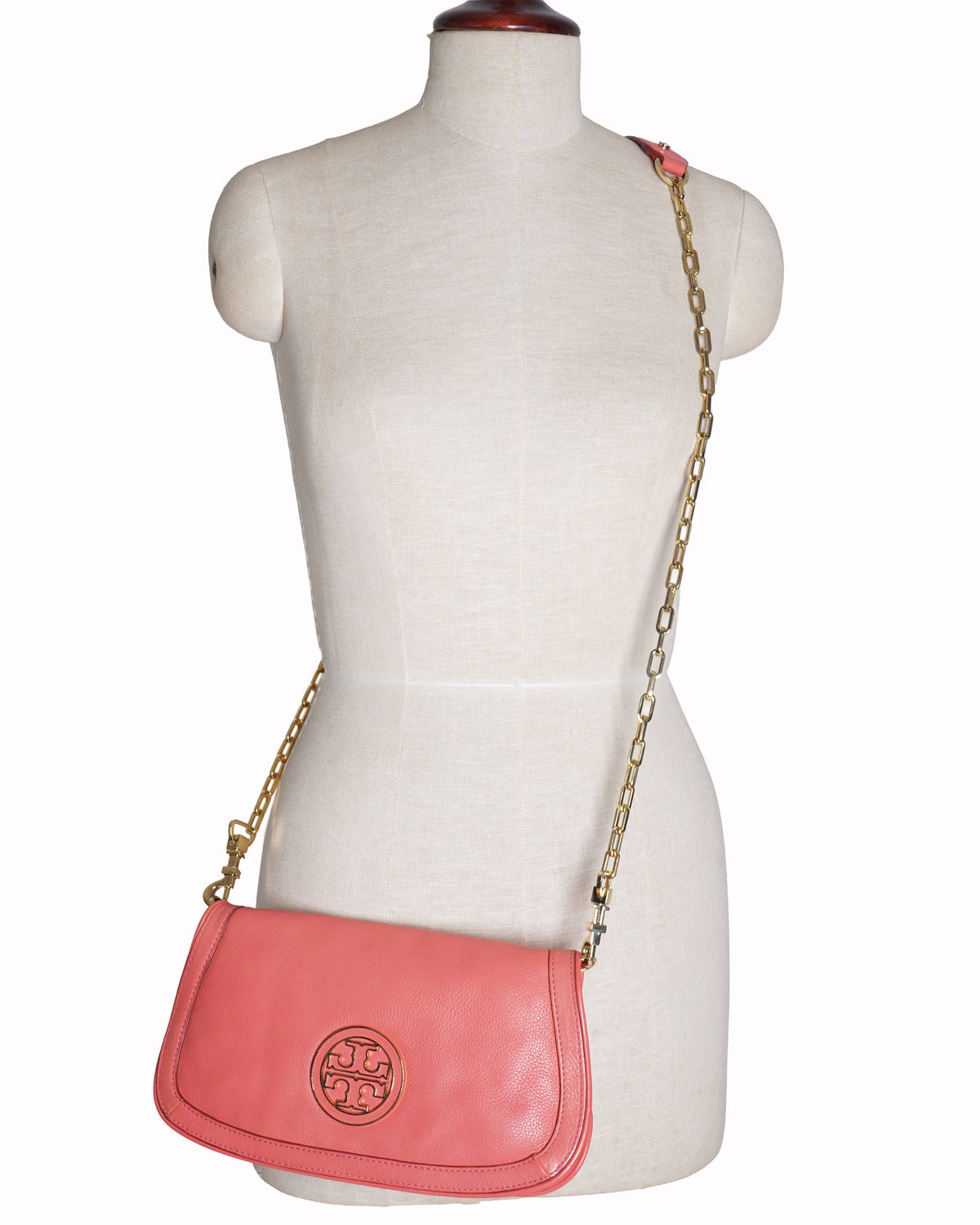 Tory Burch Amanda Crossbody Bag In Peach Pink