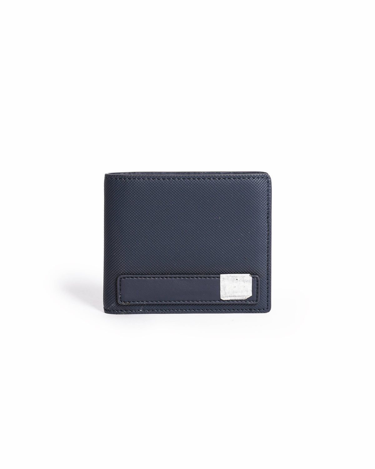 Boss Textured Leather Wallet & Card Holder Set In Deep Blue