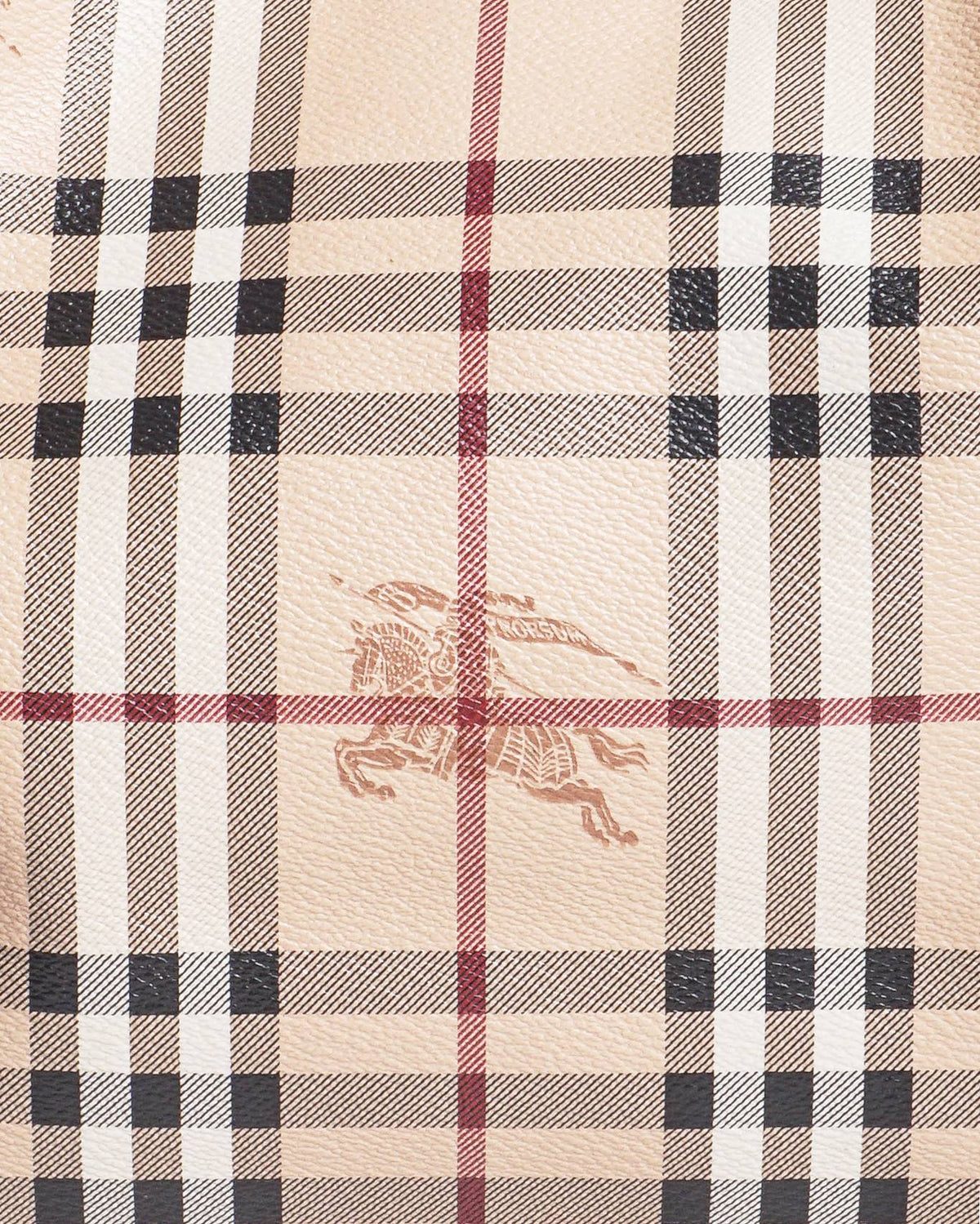 Burberry Beige Haymarket Check Canvas Tote Bag