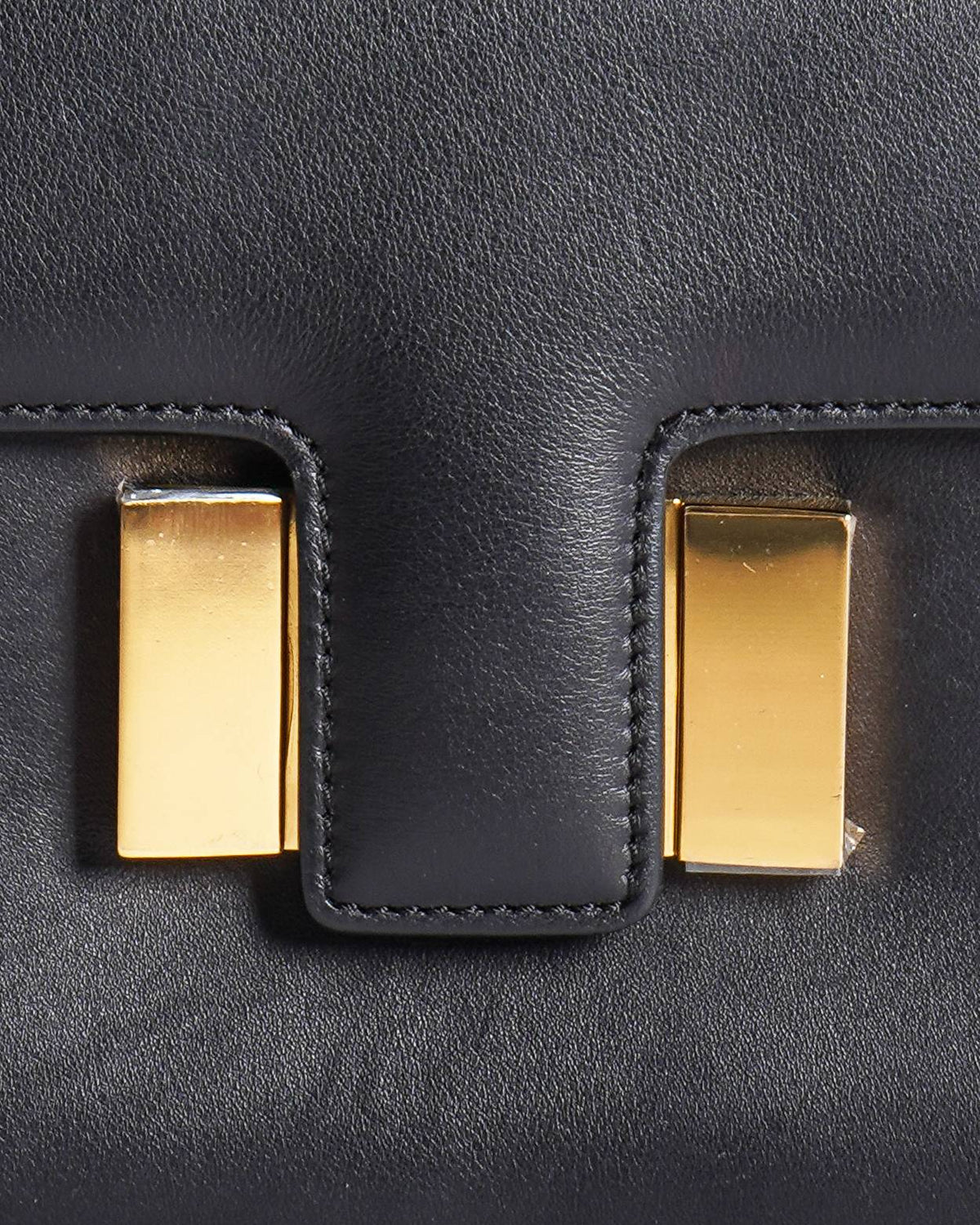 Tom Ford Black Smooth Leather Medium Chain-Link Flap Bag