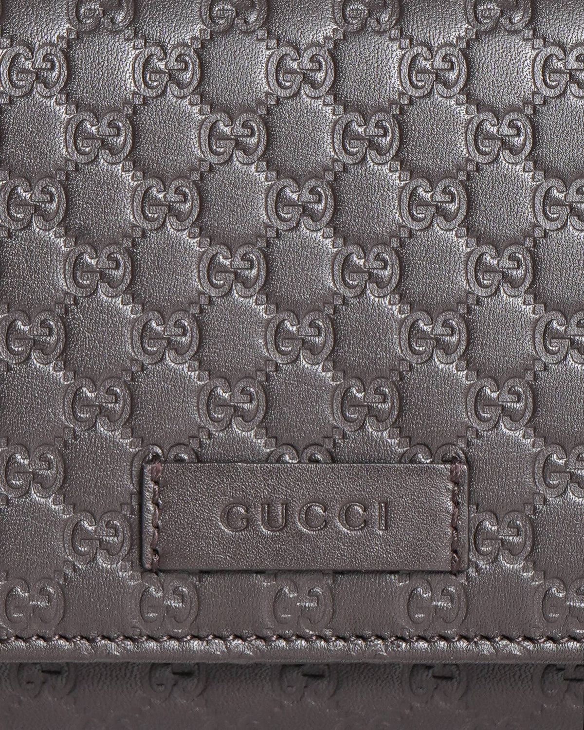 New Gucci guccisima brown leather long wallet