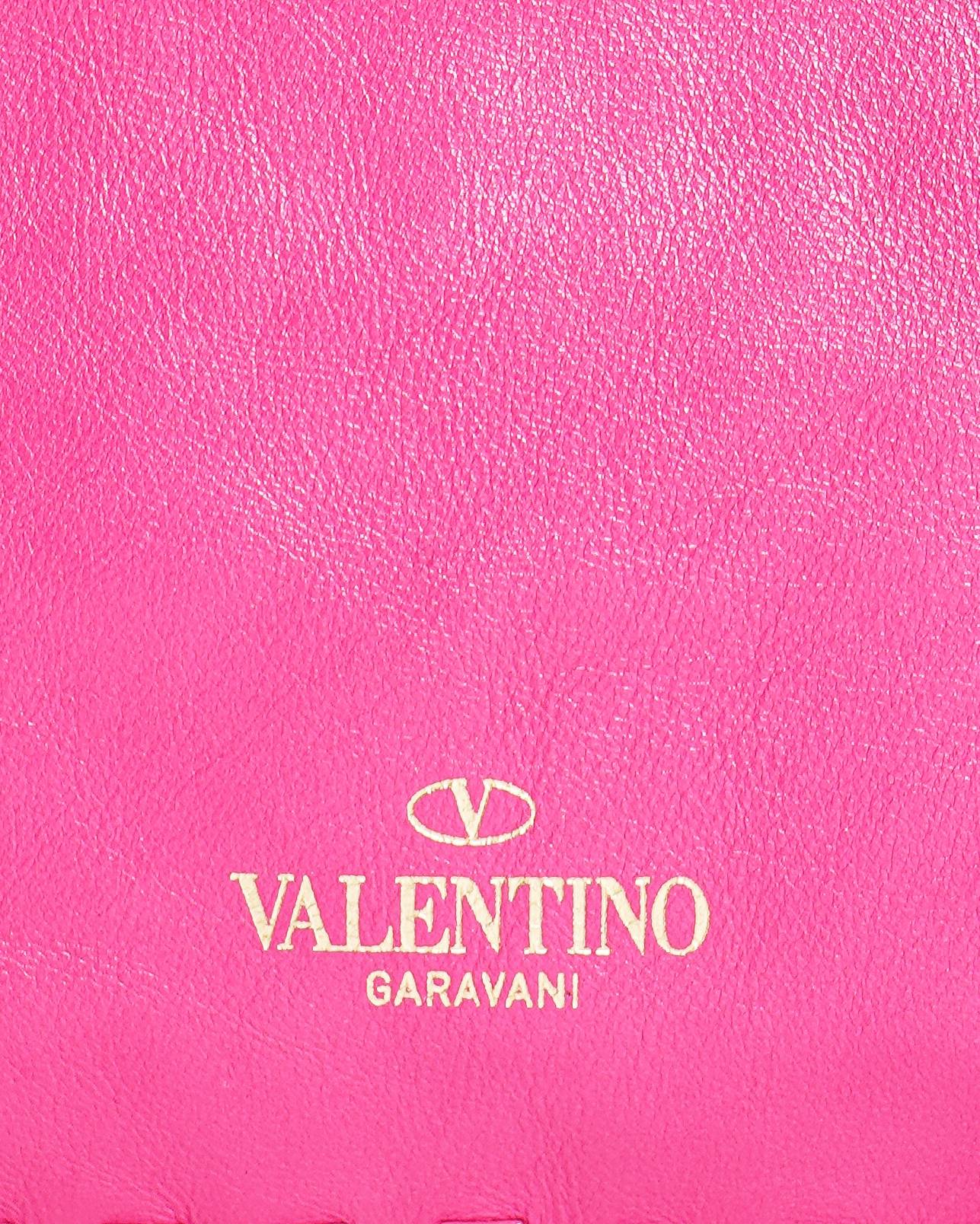 Valentino Garavani Rockstud Flat Leather Clutch Bag