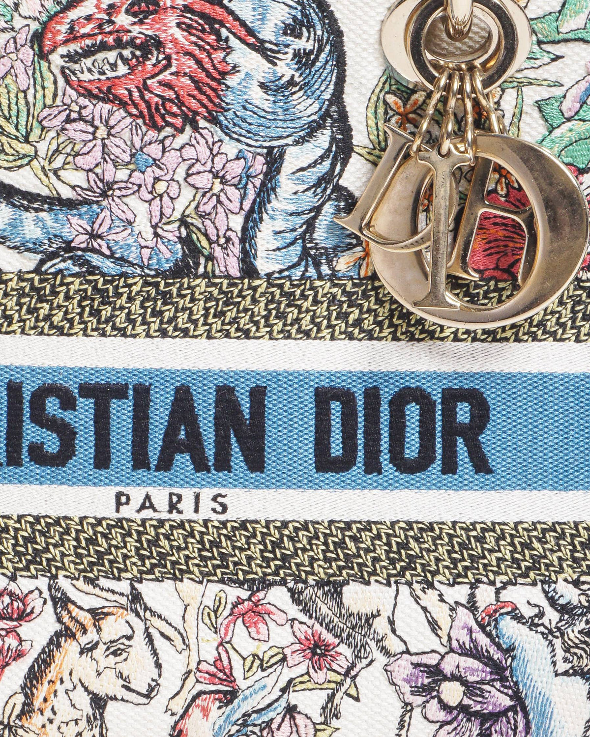 Christian Dior Medium Lady D-Lite Embroidered Shoulder Bag