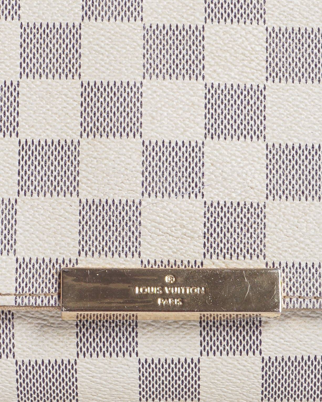 Louis Vuitton Favorite MM Damier Azur Canvas Crossbody Bag
