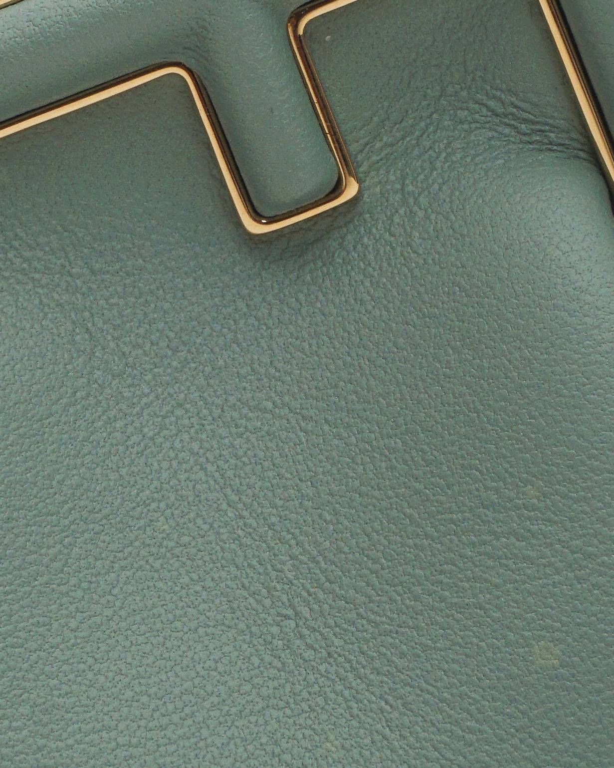 Fendi First Sage Green Leather Nano Charm Bag