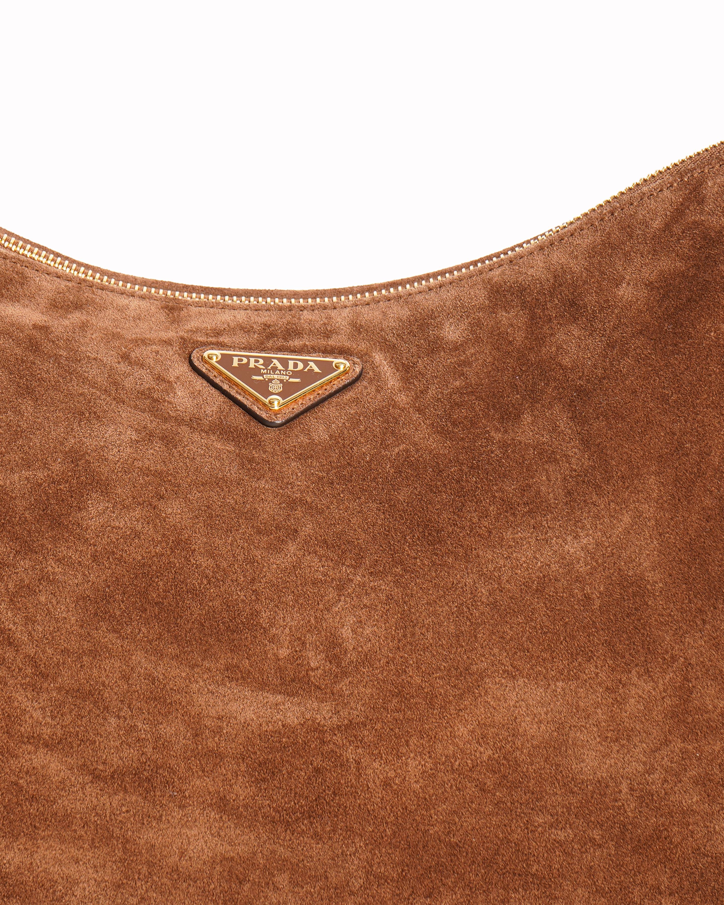 Prada 
Aimée medium suede shoulder bag