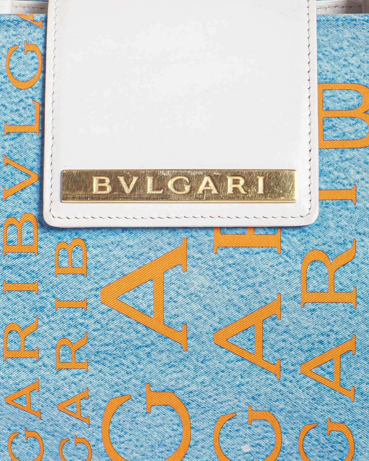 Bvlgari Logo Mania Rectangular Silk Tote Bag