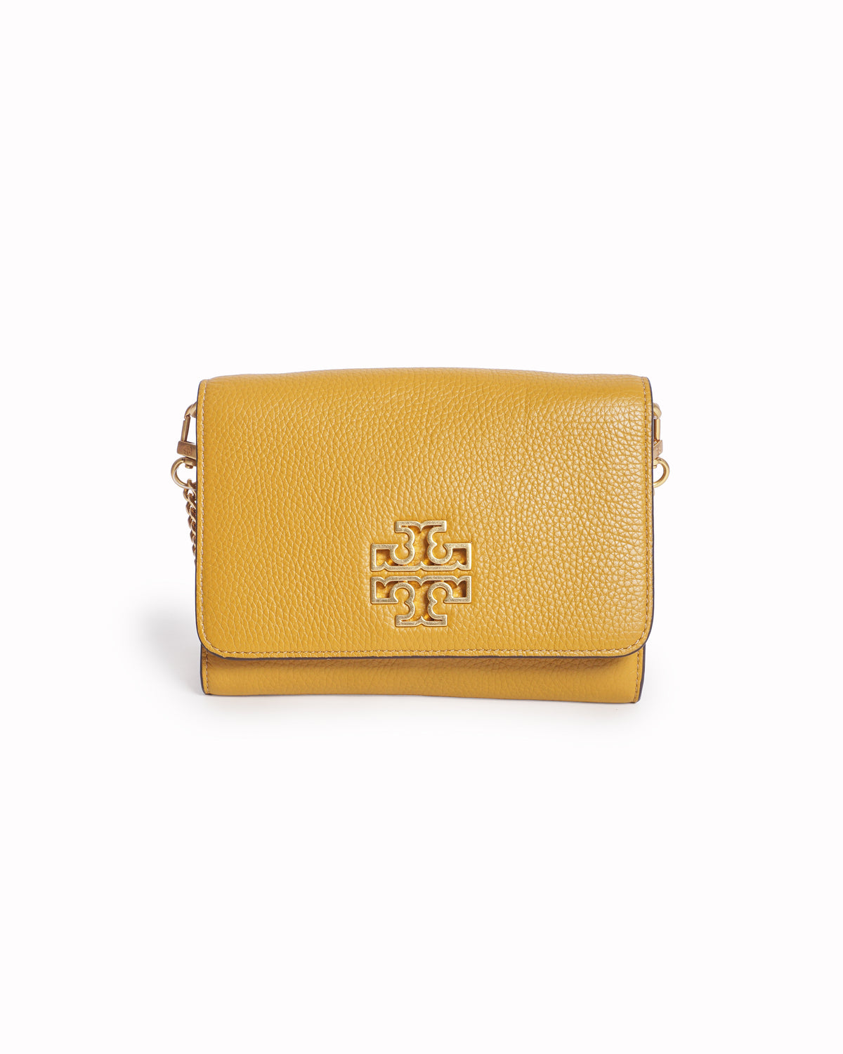 Tory Burch Mustard Yellow Britten Combo Crossbody Bag