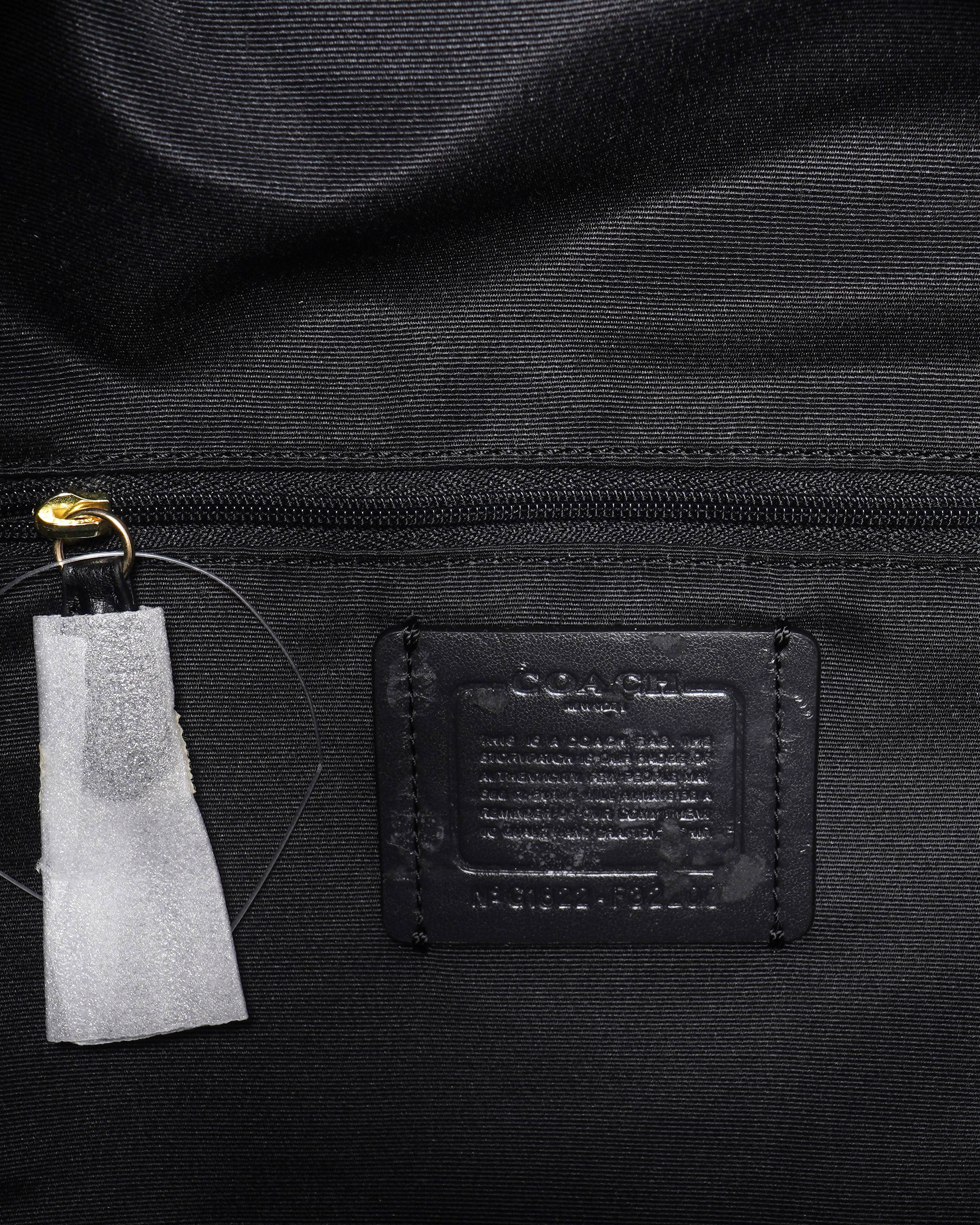 New Coach Monogram Backpack In Brown & Black