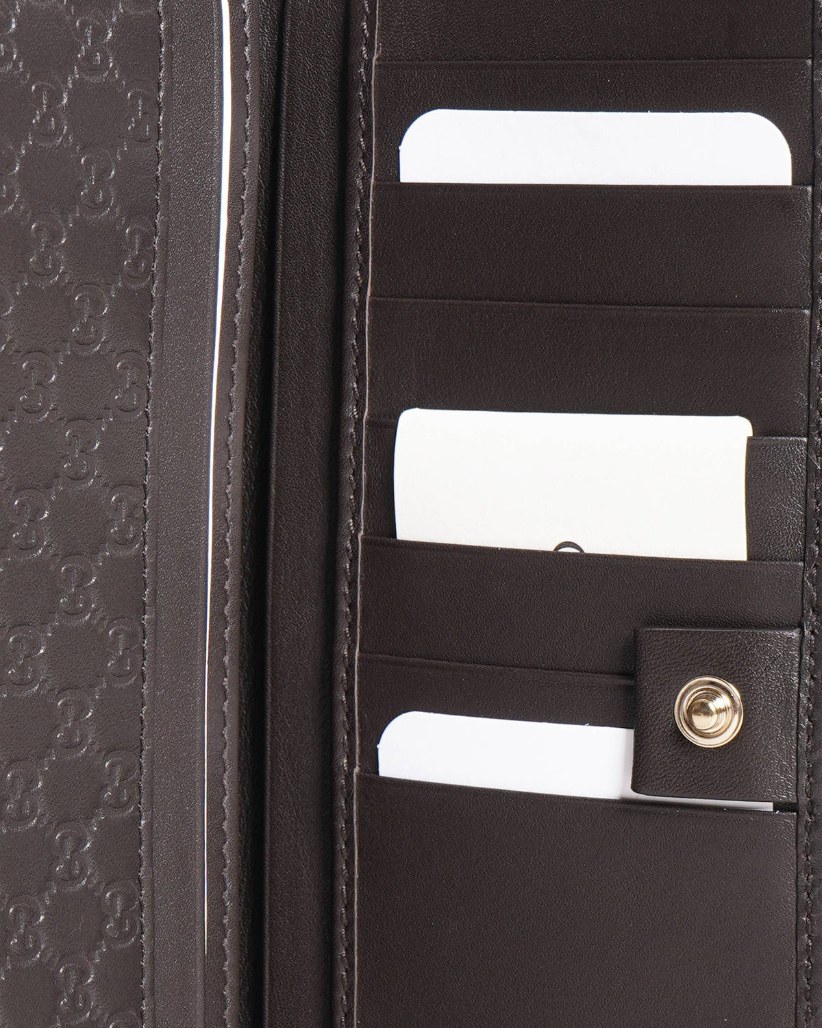 New Gucci guccisima brown leather long wallet