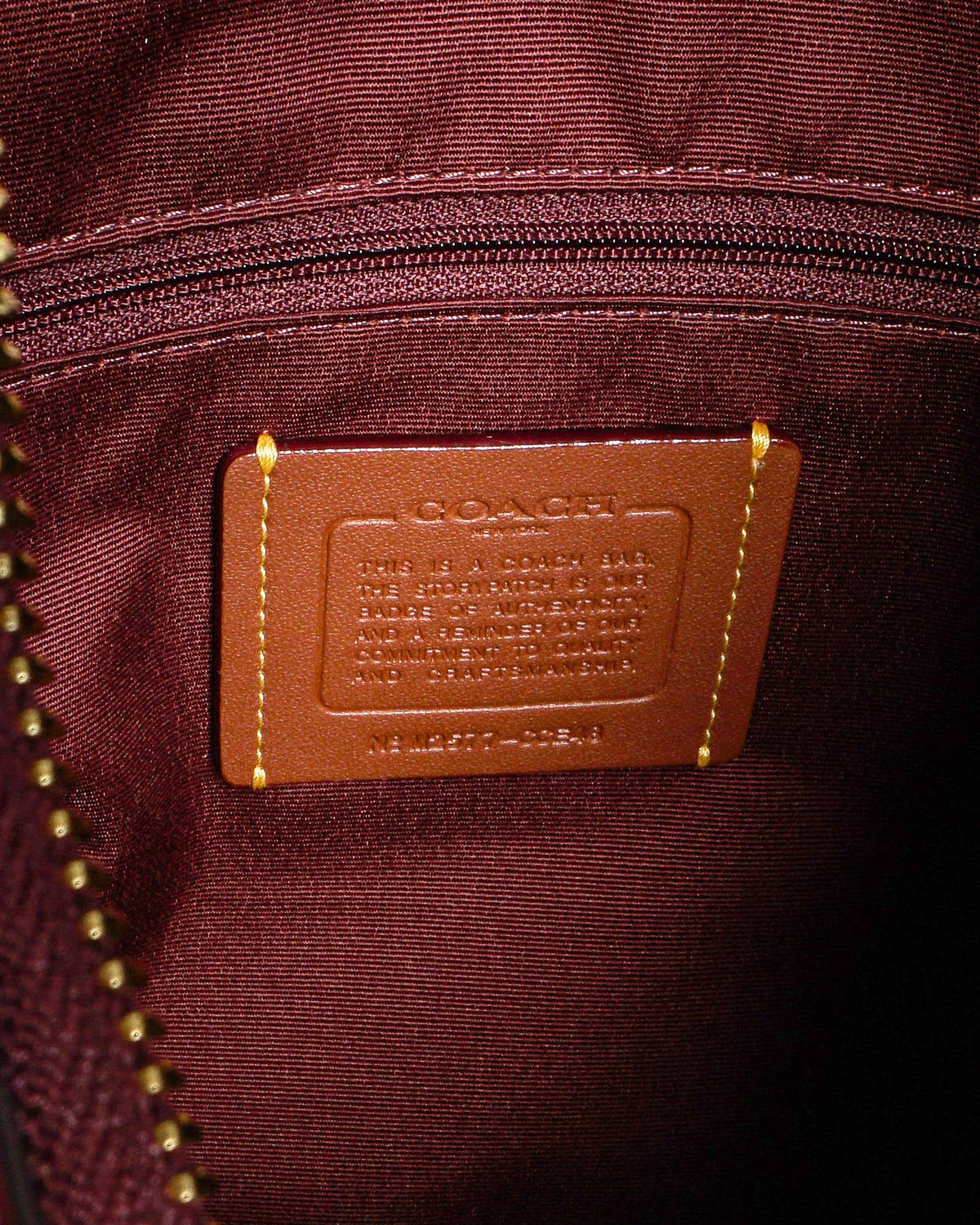 Coach Maroon Leather Ella Shoulder Bag