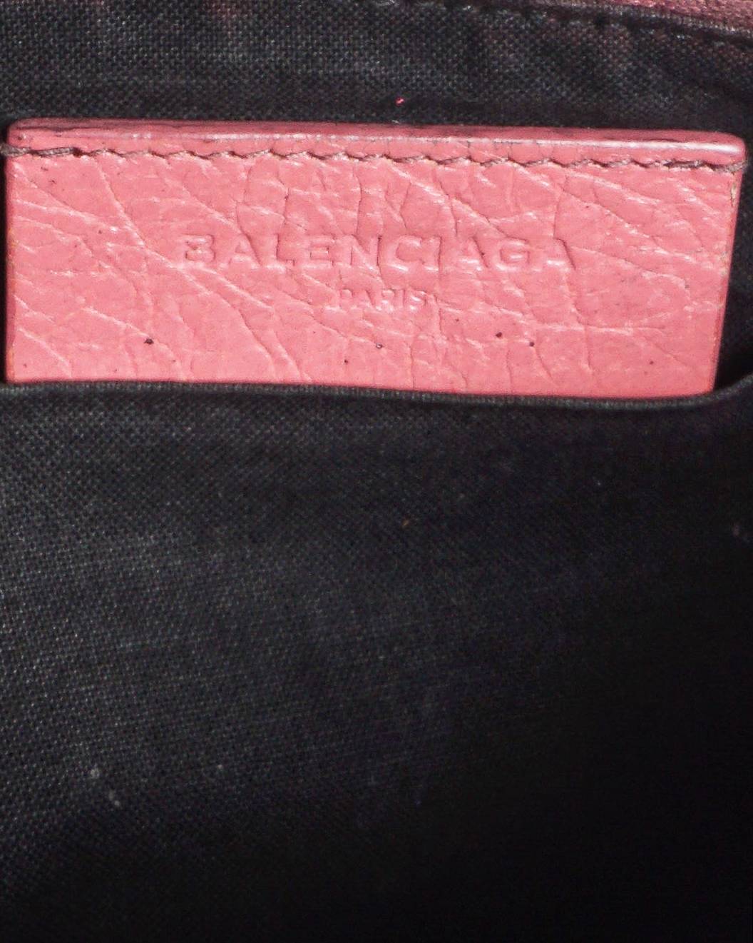 Balenciaga Classic Arena Leather Pouch Coral Pink