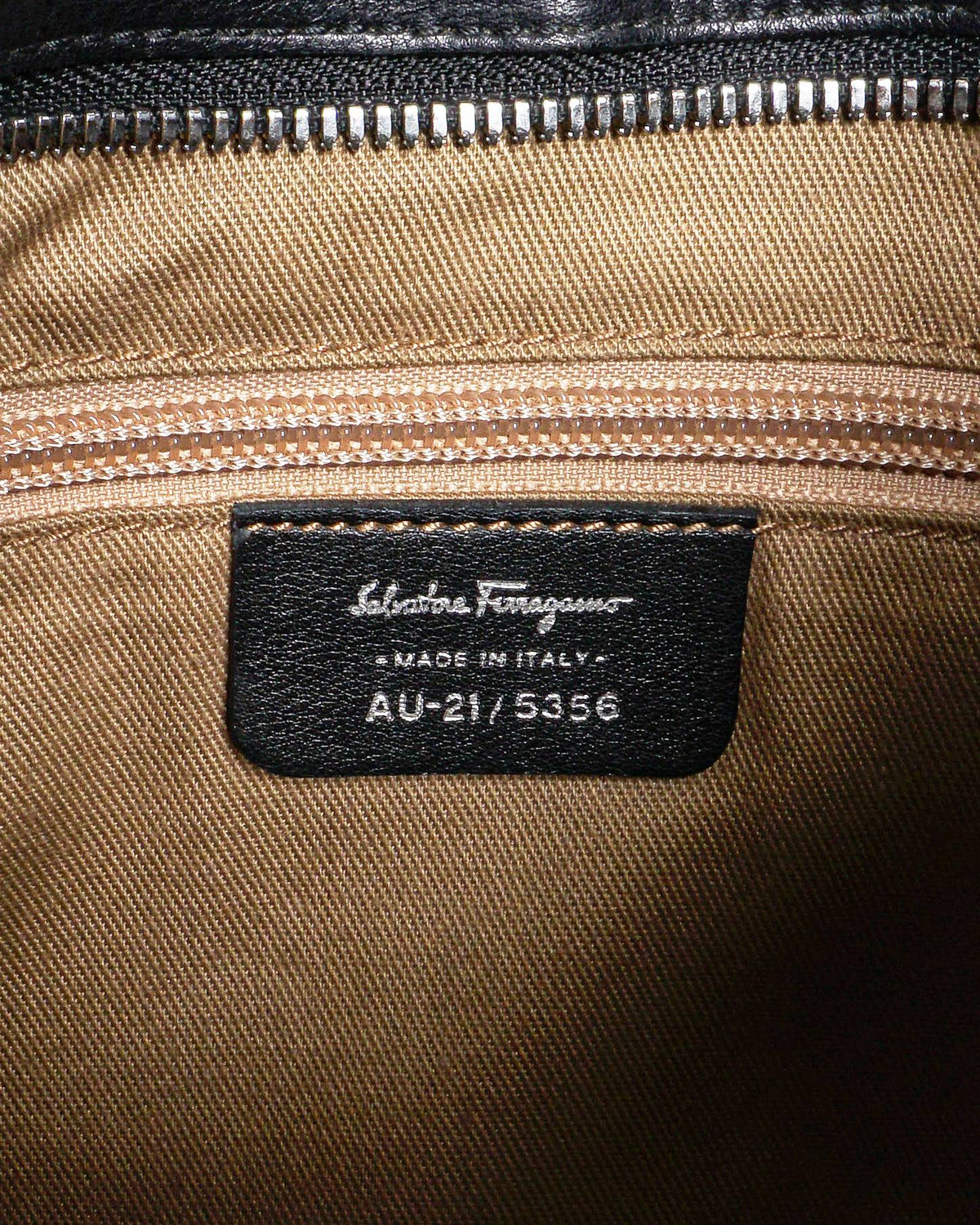 Salvatore Ferragamo Black Gancini Leather Hobo Shoulder Bag