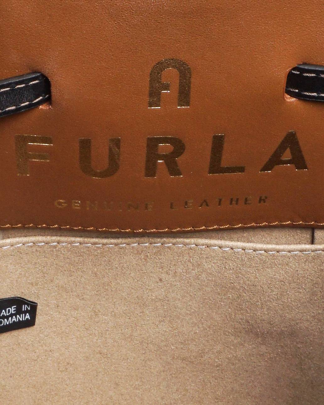 Furla Miastella Color-Block Leather & Suede Vertical Bucket Bag