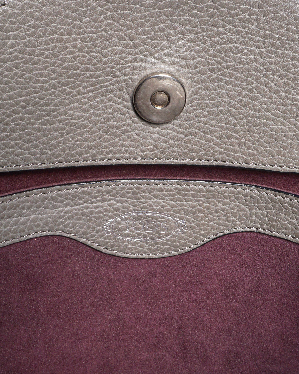 Tod’s Joy Grey Textured Leather Tote Bag
