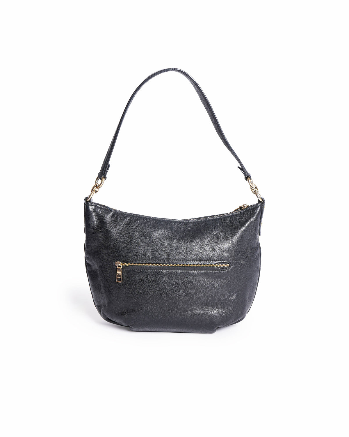 Coach Black East West Leather Hobo Bag