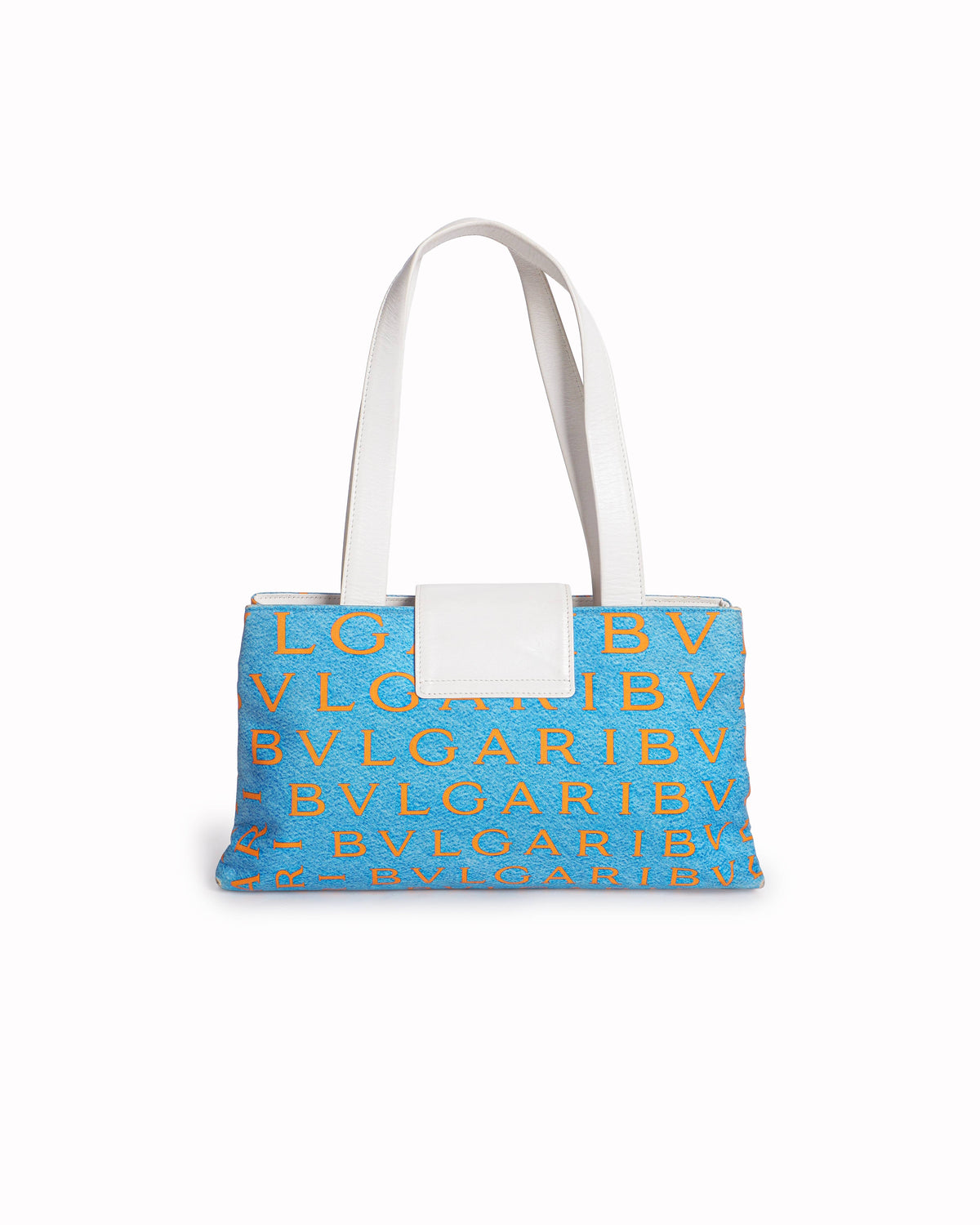 Bvlgari Logo Mania Rectangular Silk Tote Bag