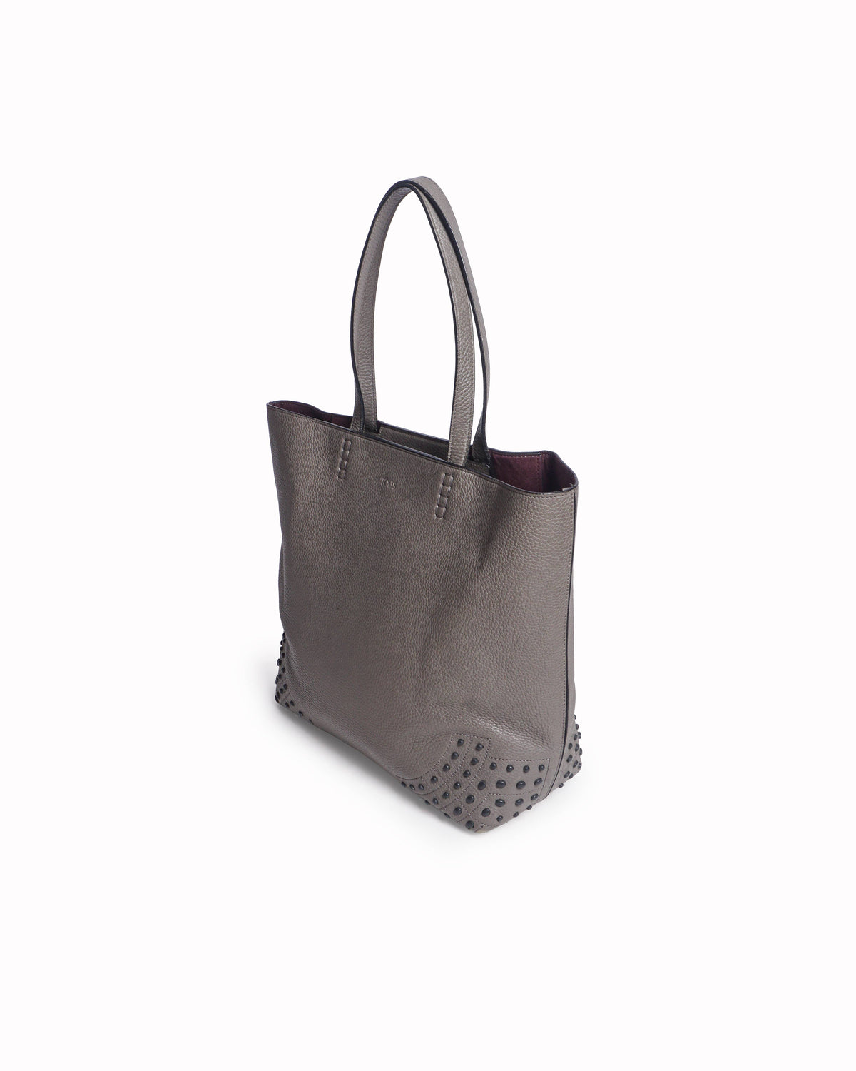 Tod’s Joy Grey Textured Leather Tote Bag